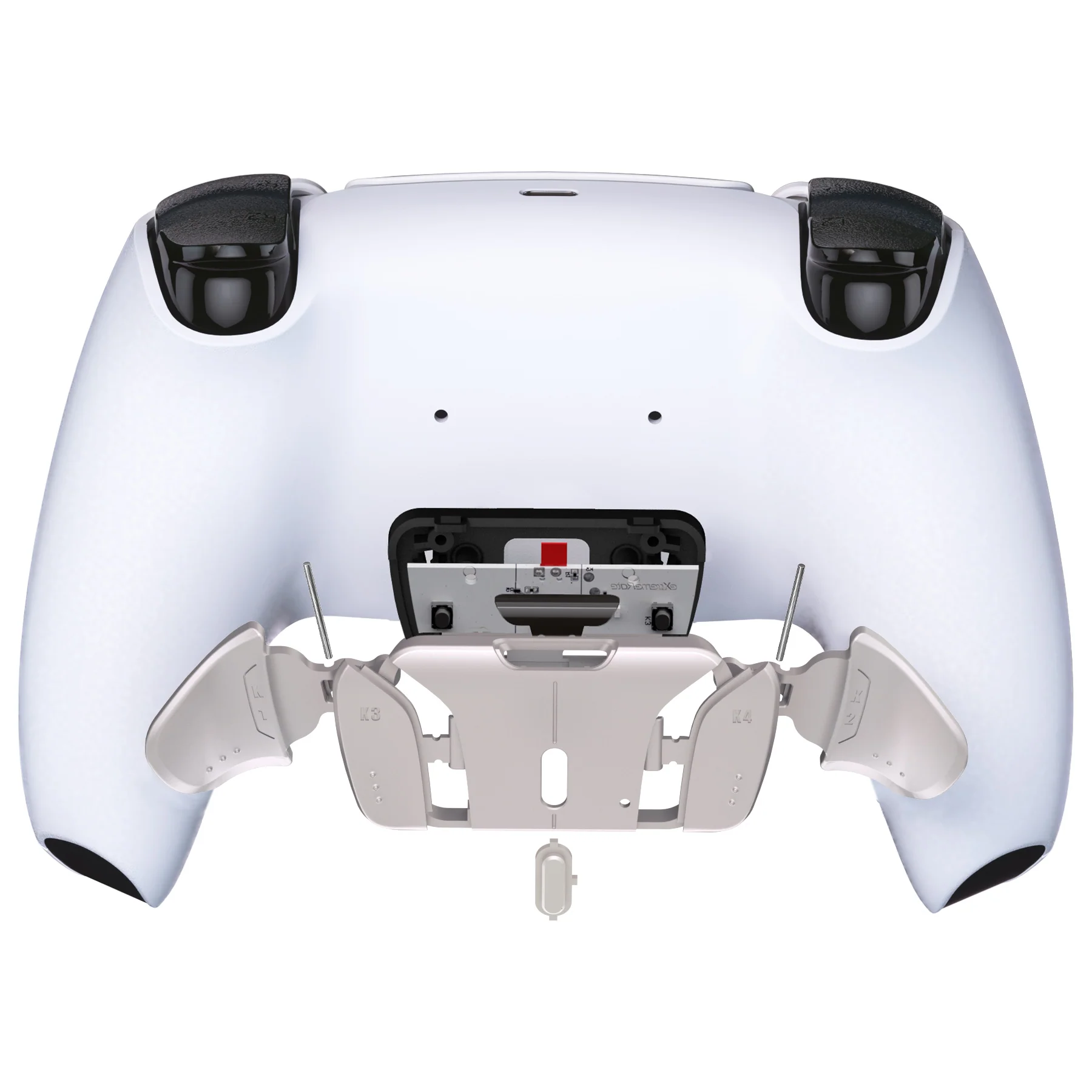 eXtremeRate Turn RISE & RISE4 to RISE4 RMB Kit – Real Metal Buttons (RMB) Version K1 K2 K3 K4 Back Buttons Housing & Remap PCB Board for eXtremeRate RISE & RISE4 Remap kit, Compatible with PS5 Controller - Silver - Image 4