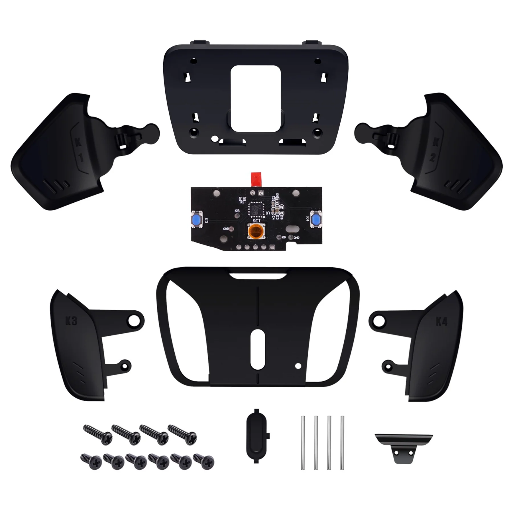 eXtremeRate Turn RISE to RISE4 Kit – Redesigned K1 K2 K3 K4 Back Buttons Housing & Remap PCB Board for eXtremeRate RISE & RISE4 Remap kit, Compatible with PS5 Controller - Black - Image 3