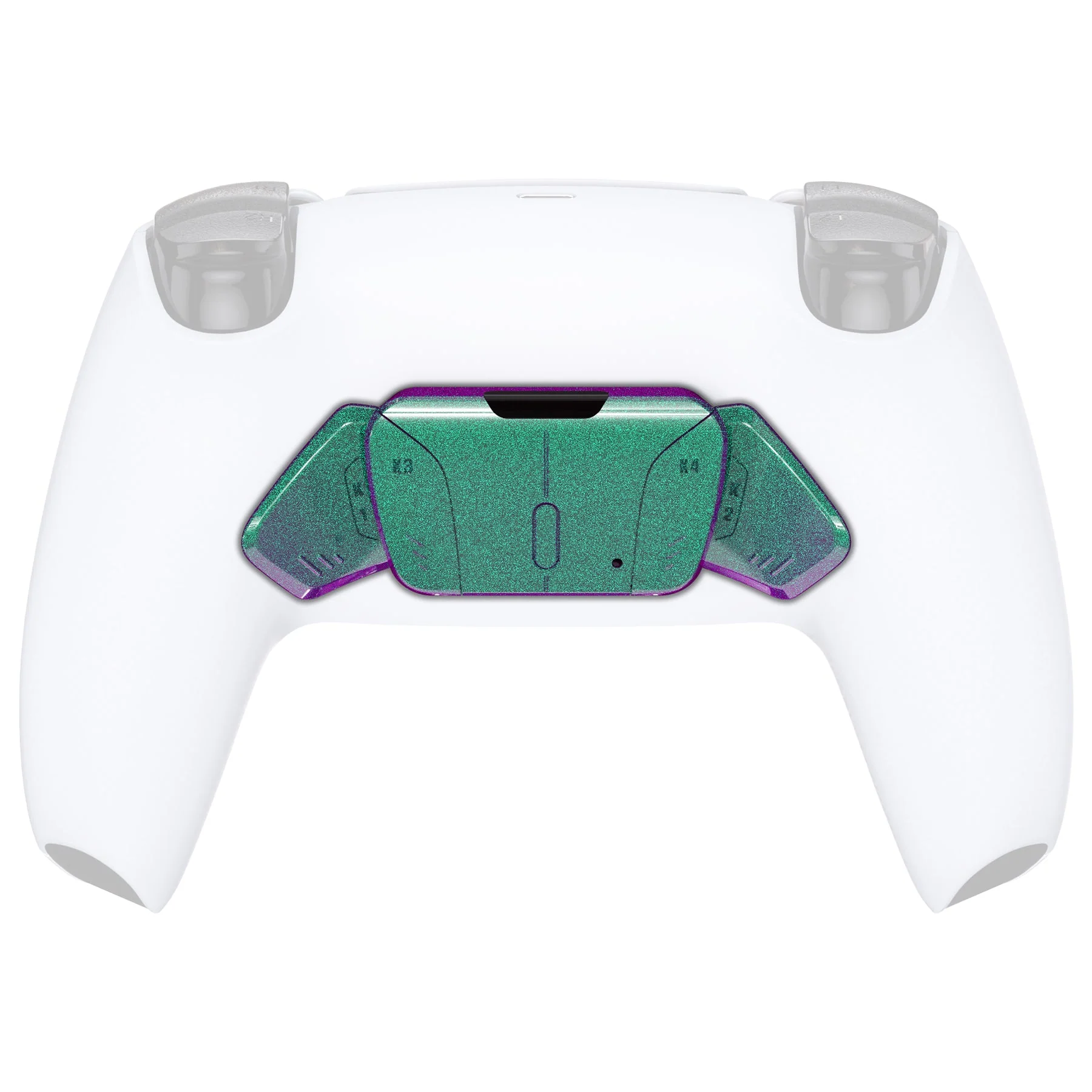 eXtremeRate Turn RISE to RISE4 Kit – Redesigned K1 K2 K3 K4 Back Buttons Housing & Remap PCB Board for eXtremeRate RISE & RISE4 Remap kit, Compatible with PS5 Controller - Chameleon Green Purple - Image 4