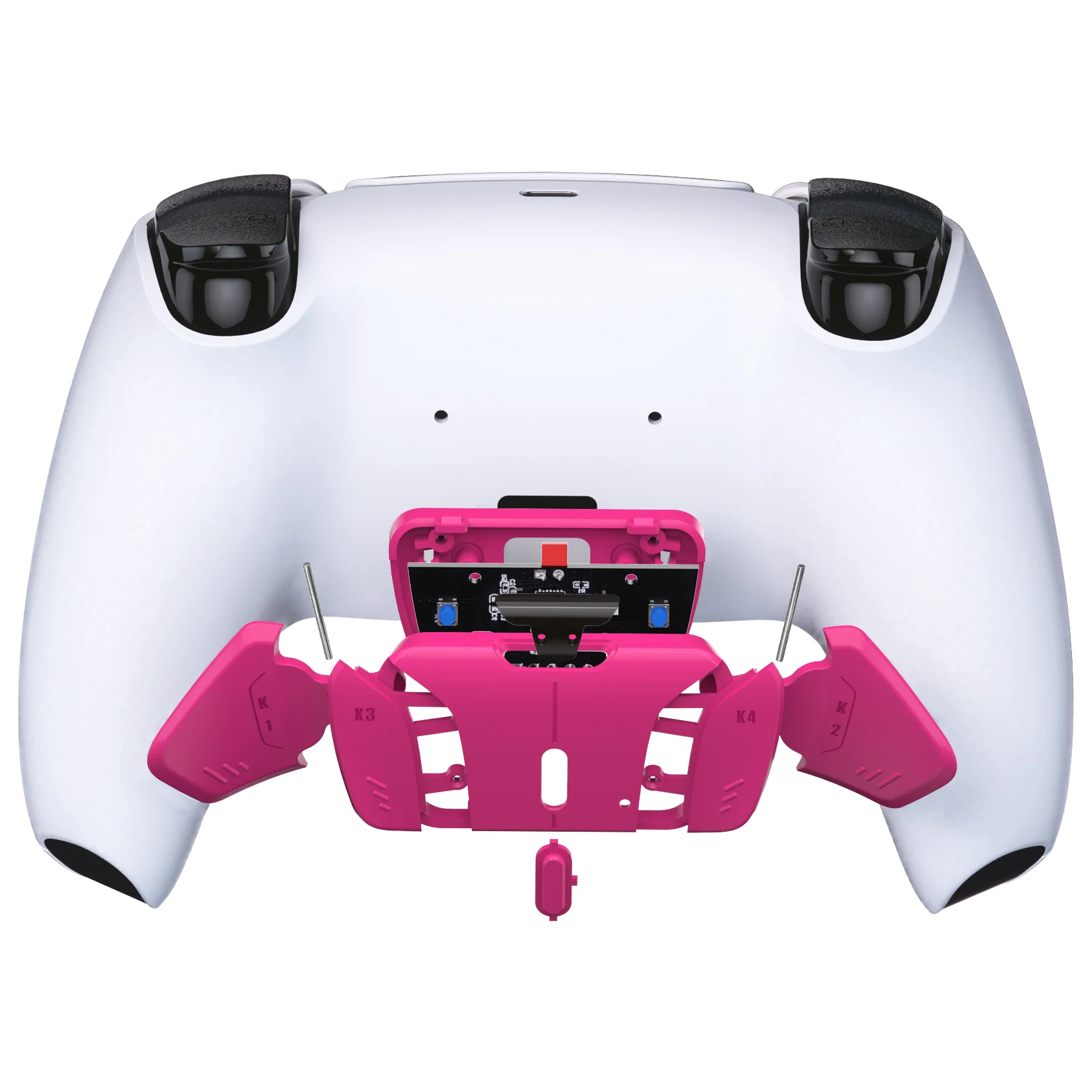 eXtremeRate Turn RISE to RISE4 Kit – Redesigned K1 K2 K3 K4 Back Buttons Housing & Remap PCB Board for eXtremeRate RISE & RISE4 Remap kit, Compatible with PS5 Controller - Nova Pink - Image 6