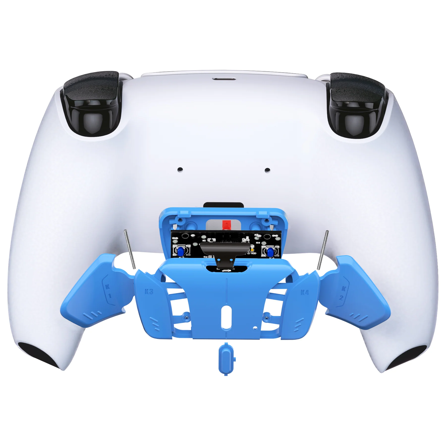 eXtremeRate Turn RISE to RISE4 Kit – Redesigned K1 K2 K3 K4 Back Buttons Housing & Remap PCB Board for eXtremeRate RISE & RISE4 Remap kit, Compatible with PS5 Controller - Starlight Blue - Image 7