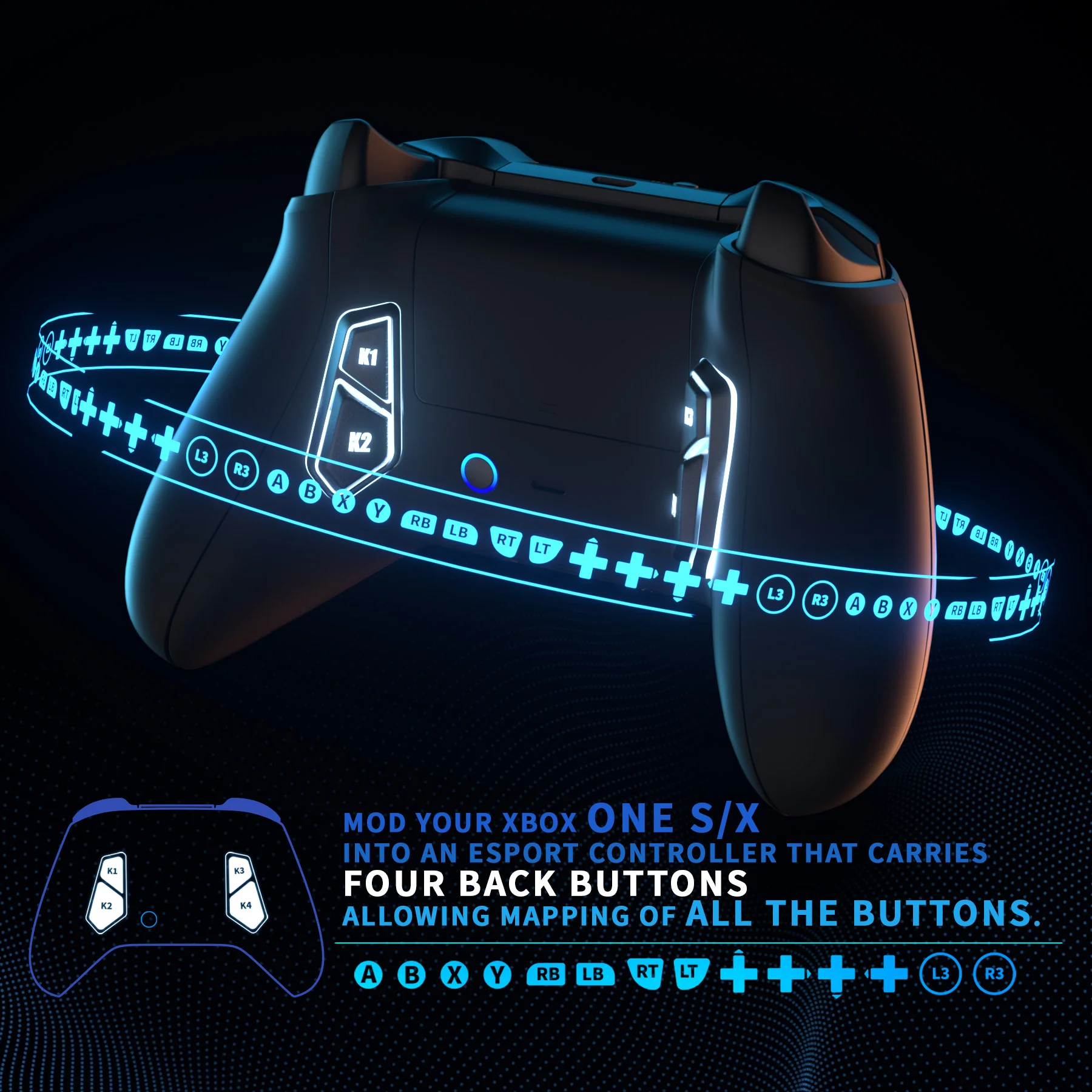 eXtremeRate VICTOR S Remap Kit for Xbox One S/X Controller - Black - Image 5