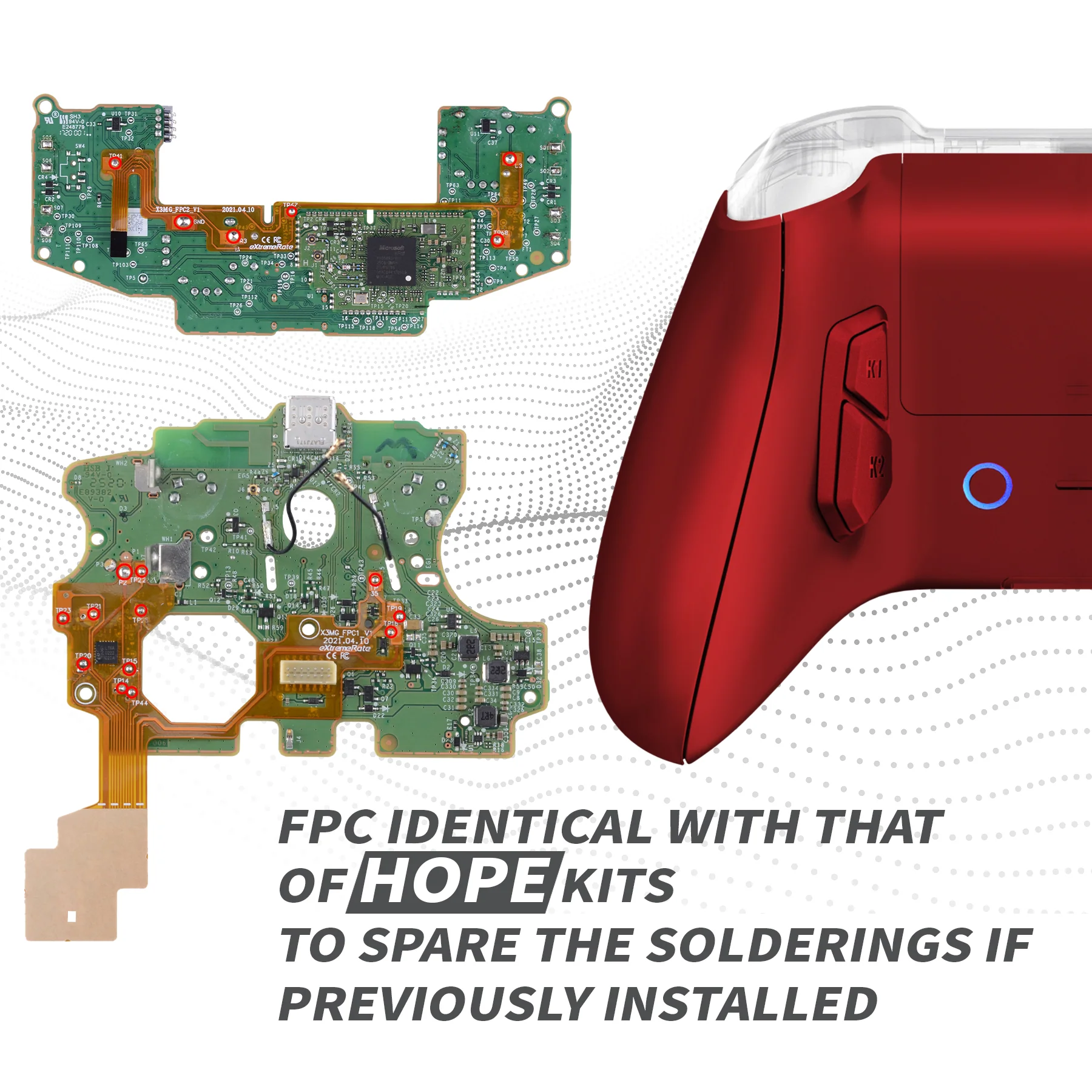 eXtremeRate VICTOR X Remap Kit for Xbox Series X & S Controller - Scarlet Red - Image 9