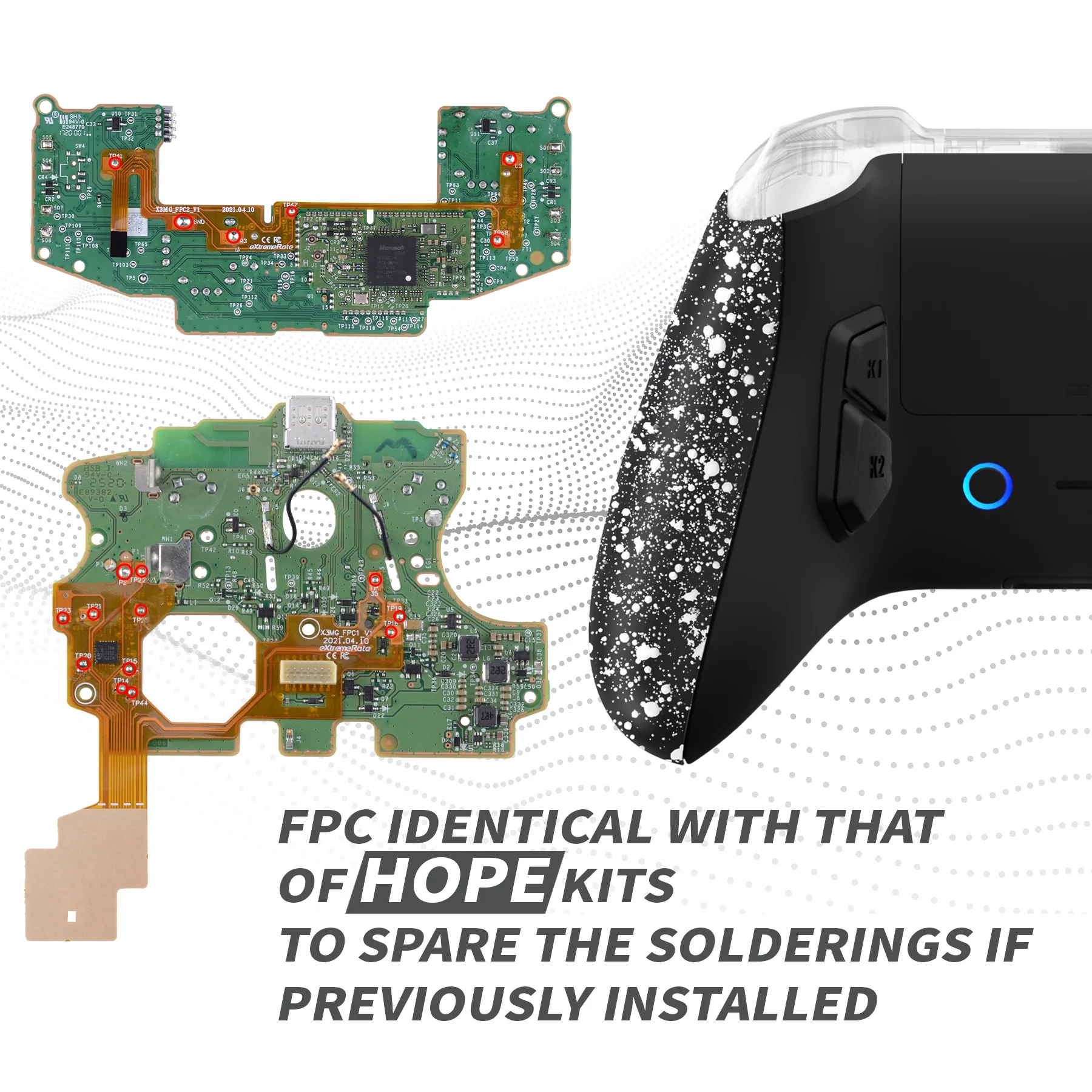 eXtremeRate VICTOR X Remap Kit for Xbox Series X & S Controller - Textured White - Image 9