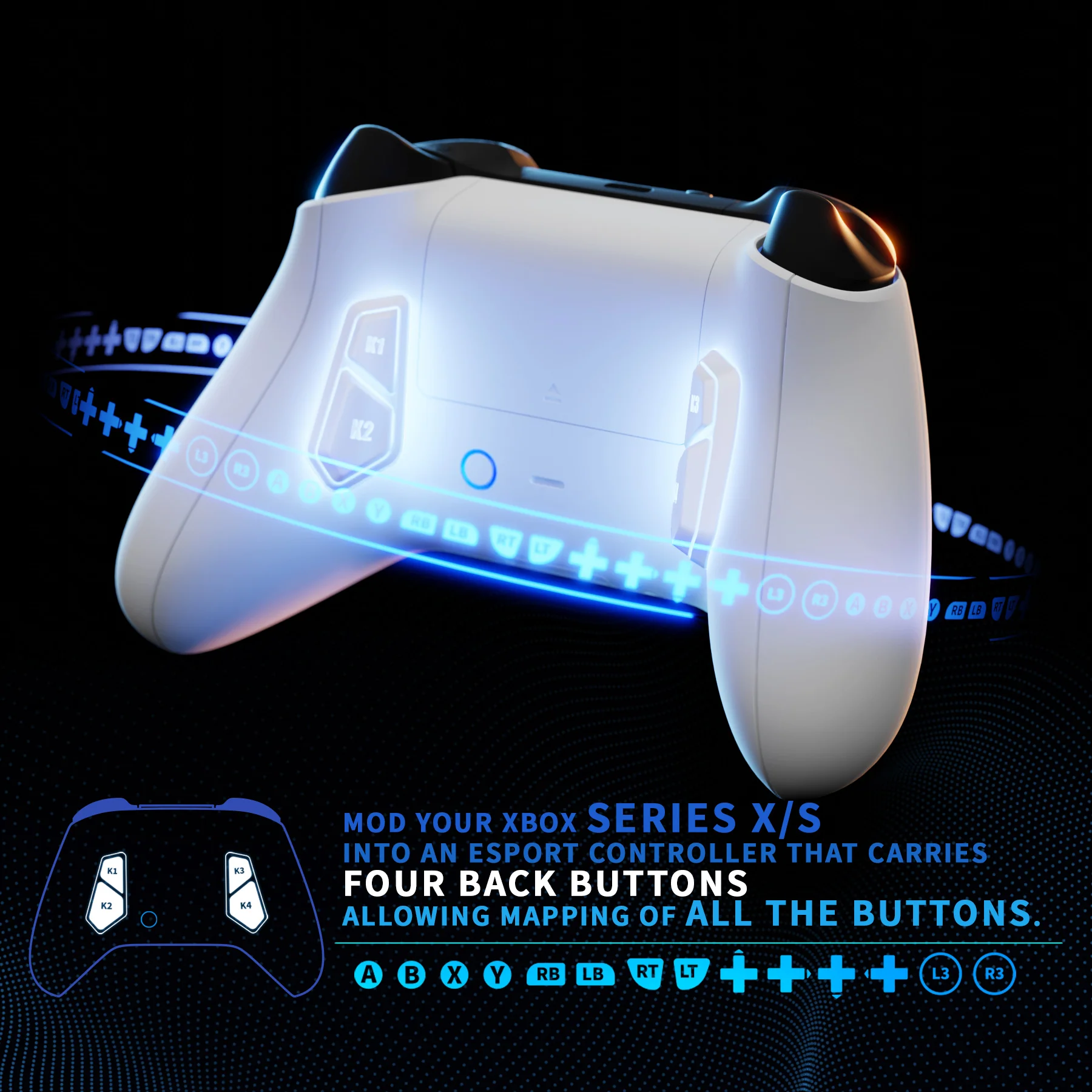 eXtremeRate VICTOR X Remap Kit for Xbox Series X & S Controller - White - Image 5