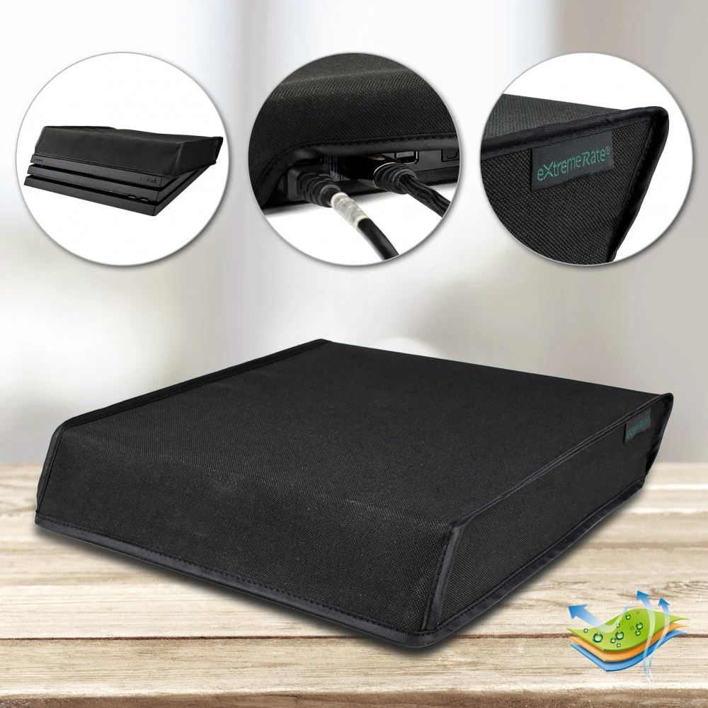 eXtremeRate Horizontal Dust Cover for PS4 Pro Console - Black - Image 3