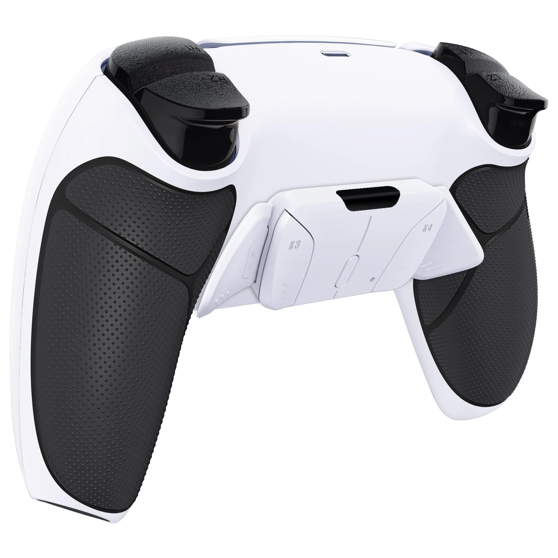 eXtremeRate Remappable RISE4 Remap Kit for PS5 Controller BDM-010/020 - Rubberized Black Grip with White Back Paddles - Image 8