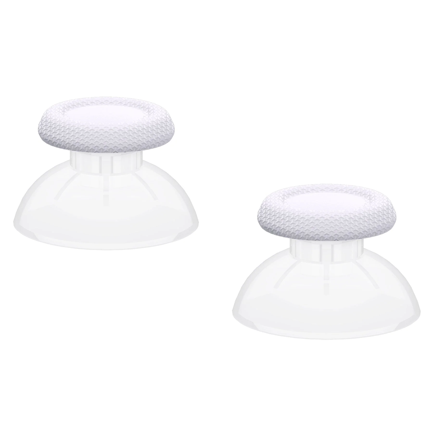 eXtremeRate Replacement Dual-Color Thumbsticks Analog Stick Joystick Compatible with PS5 & PS4 All Model Controller - White & Clear - Image 5