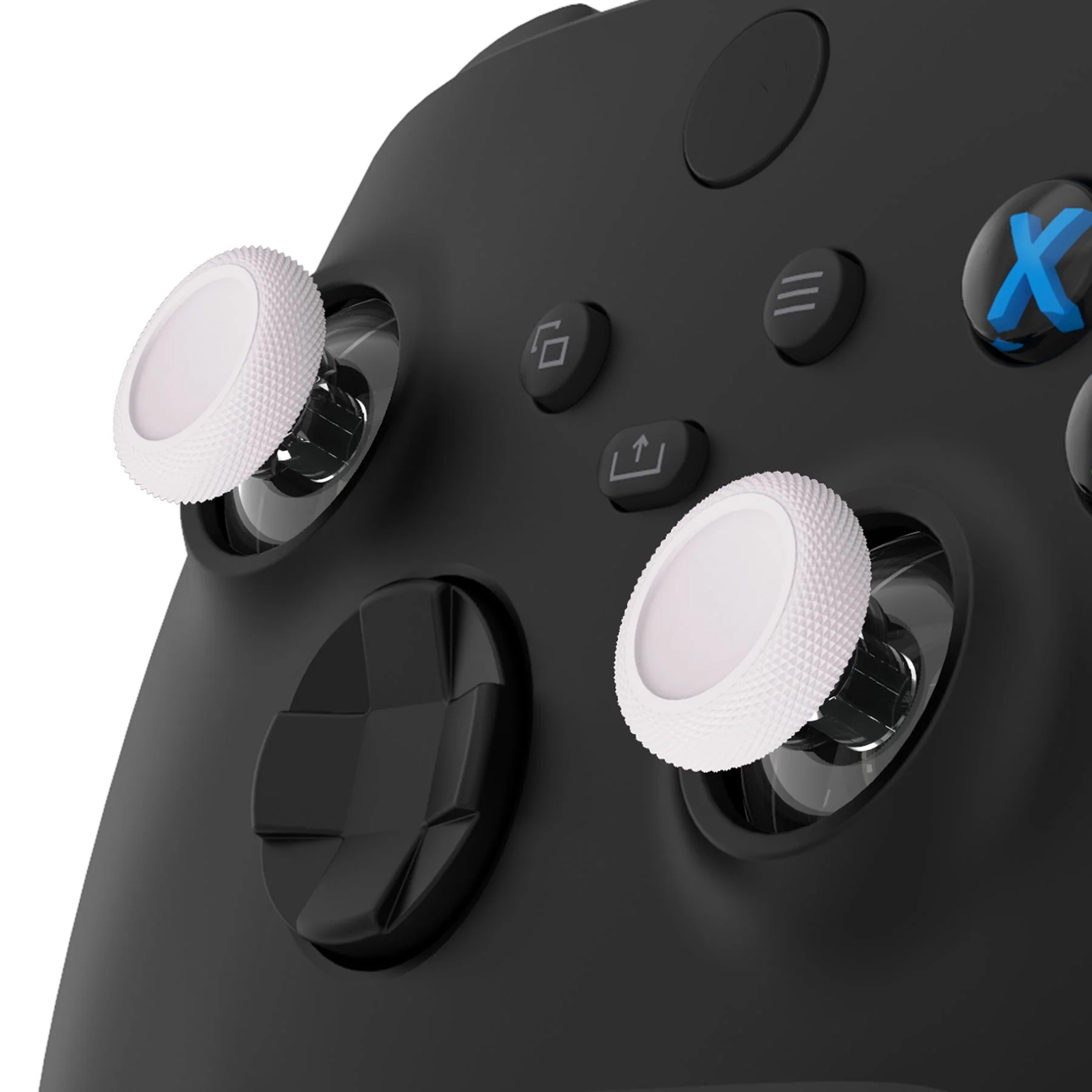 eXtremeRate Replacement Thumbsticks for Xbox Series X/S Controller & Xbox One X/S Controller & Xbox One Standard Controller & Xbox One Elite Controller - White & Clear - Image 3