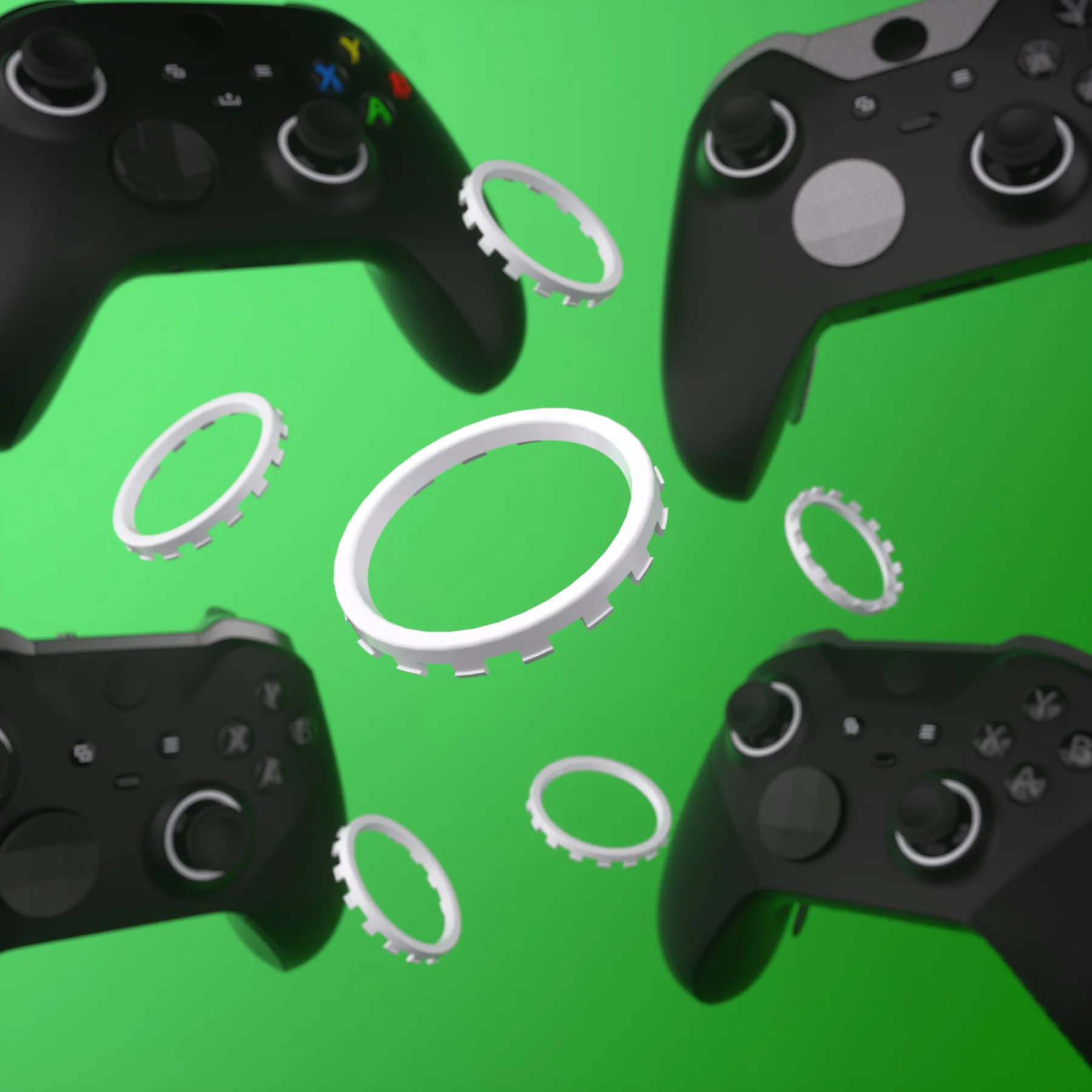 eXtremeRate Custom Accent Rings for Xbox Elite Series 2 Core & for Elite Series 2 & for Xbox One Elite Controller, Compatible with eXtremeRate ASR Version Shell for Xbox Series X/S Controller - White - Image 9