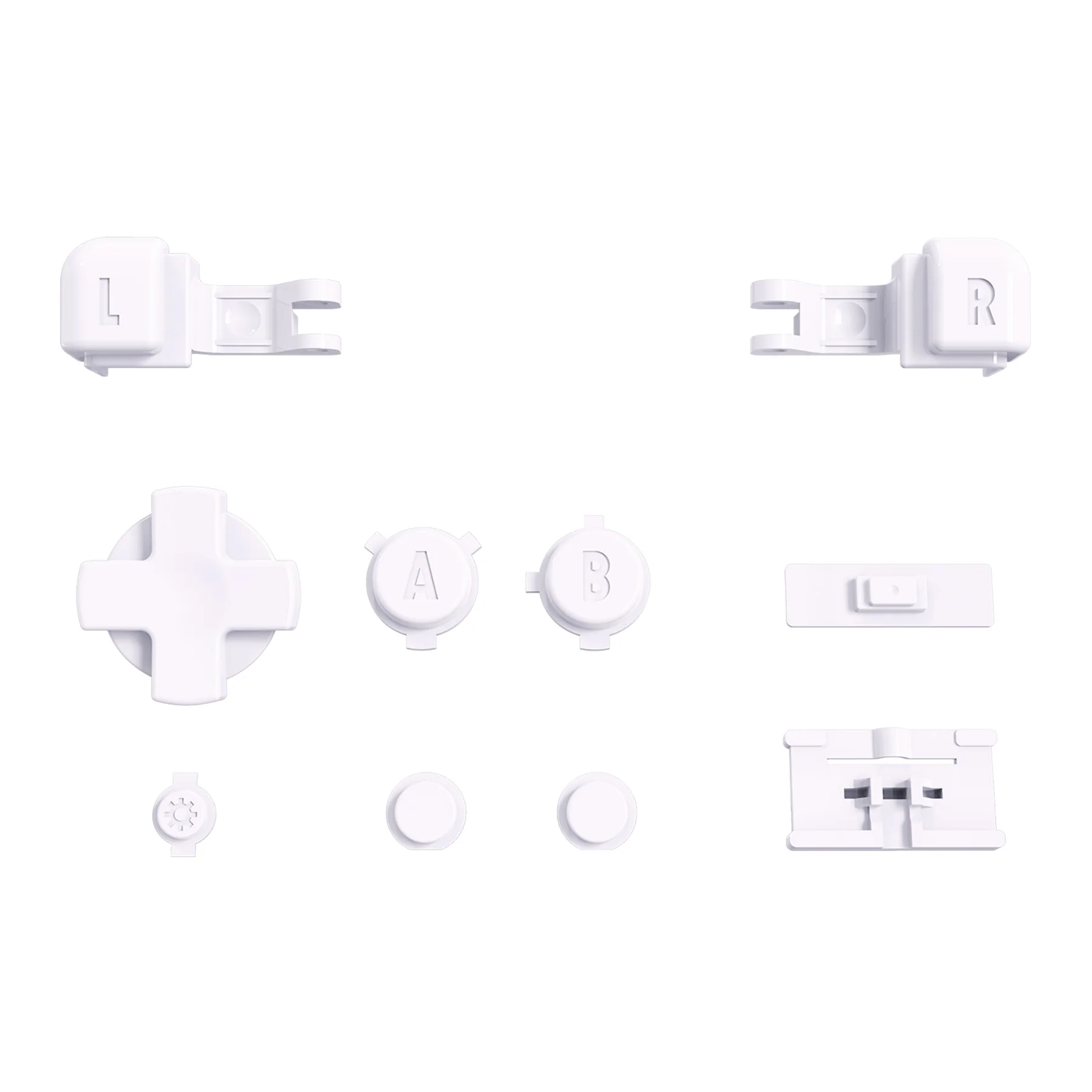eXtremeRate Custom Replacement Full Set Buttons for Gameboy Advance SP GBA SP Console - White - Image 8
