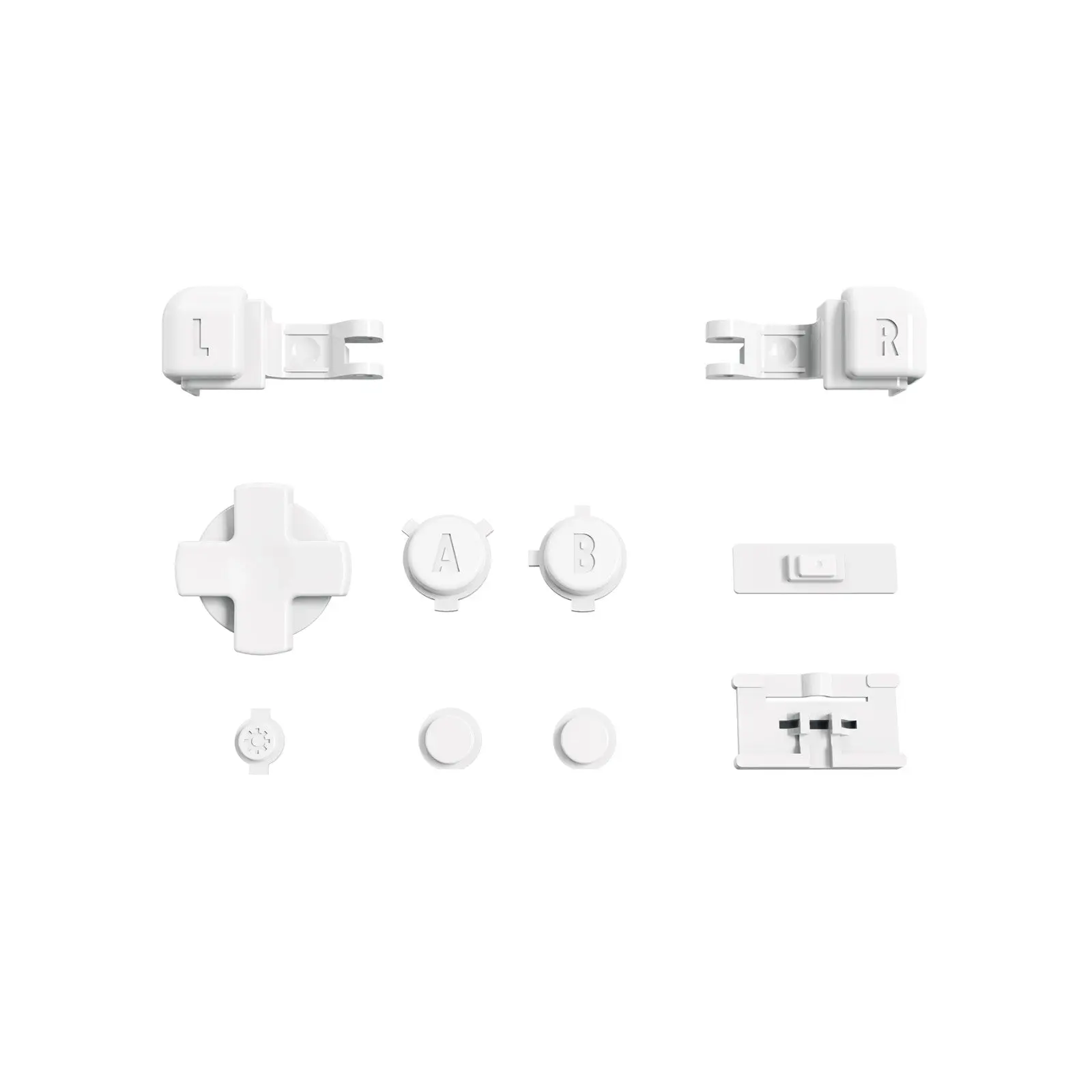eXtremeRate Custom Replacement Full Set Buttons for Gameboy Advance SP GBA SP Console - Matte White - Image 8