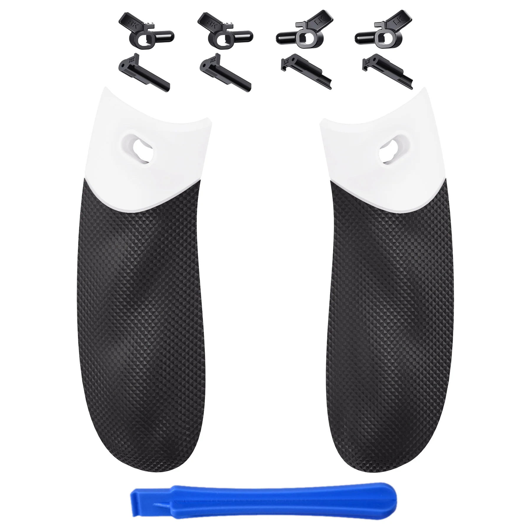 eXtremeRate FLEXOR Rubberized Side Rails Grips Trigger Stop Kit for Xbox Series X/S Controller & Xbox Core Controller - White - Image 2