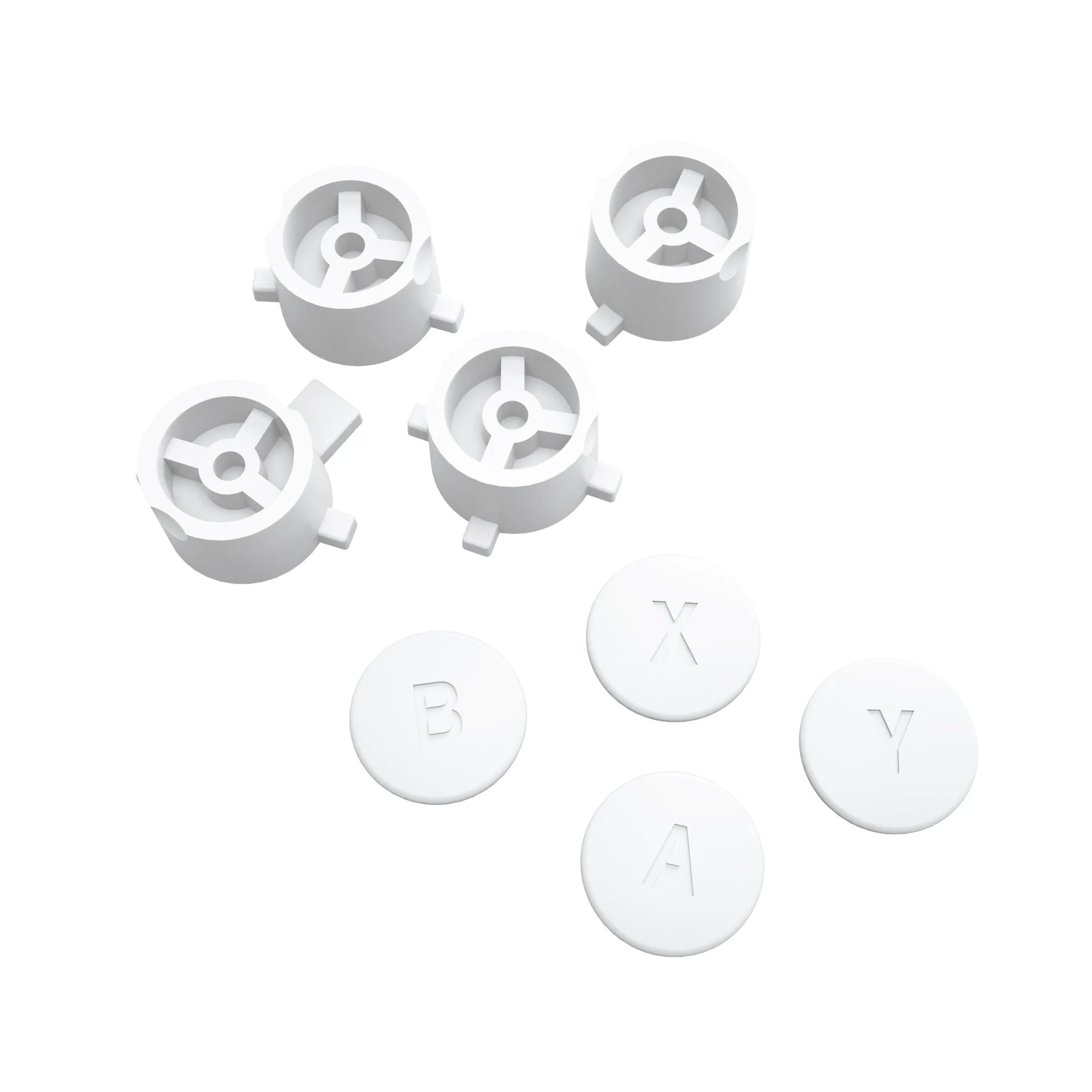 eXtremeRate Replacement Interchangeable ABXY Buttons for Nintendo Switch Pro Controller - White - Image 5