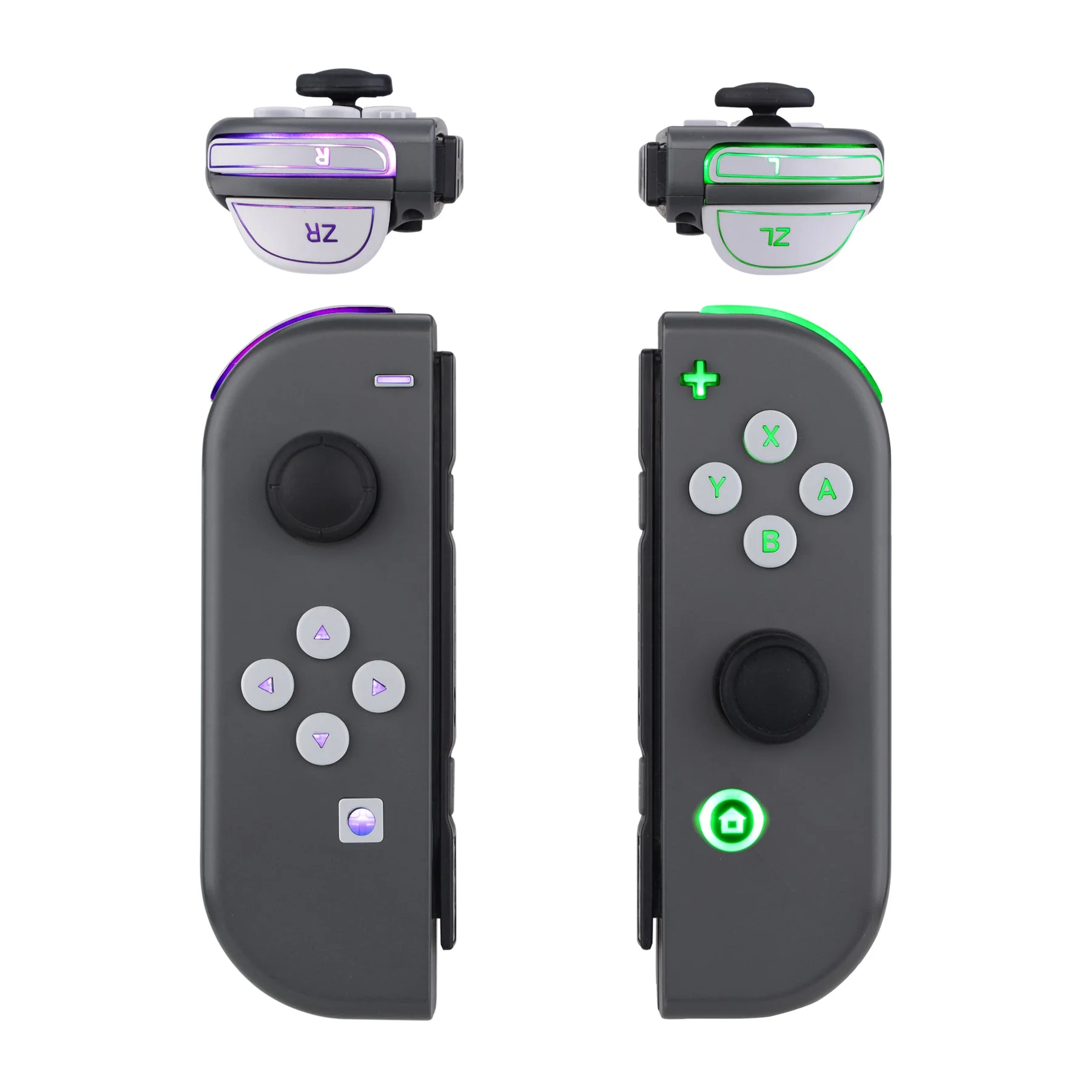 eXtremeRate Multi-Colors Luminated Buttons DFS LED Kit for NS Switch  & Switch OLED Model Joycon - White - Image 2
