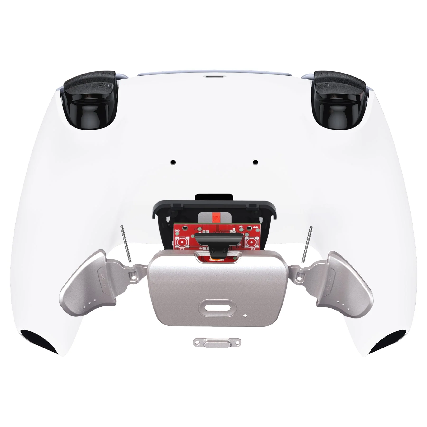eXtremeRate Silver Real Metal Buttons (RMB) Version RISE 2.0 Remap Kit for PS5 Controller BDM-010/020 - White - Image 6