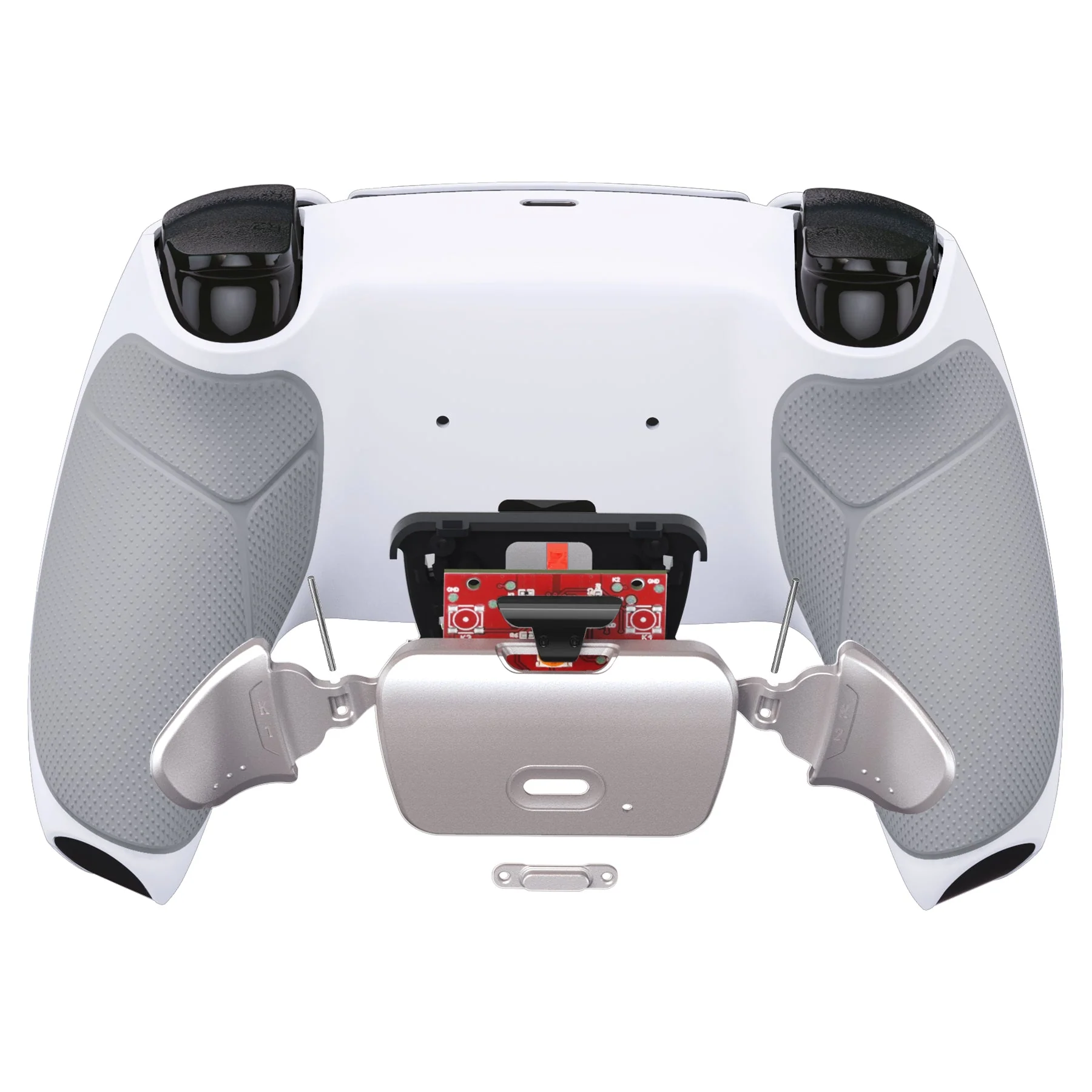 eXtremeRate Silver Real Metal Buttons (RMB) Version RISE 2.0 Remap Kit for PS5 Controller BDM-010/020 - Rubberized Gray - Image 6