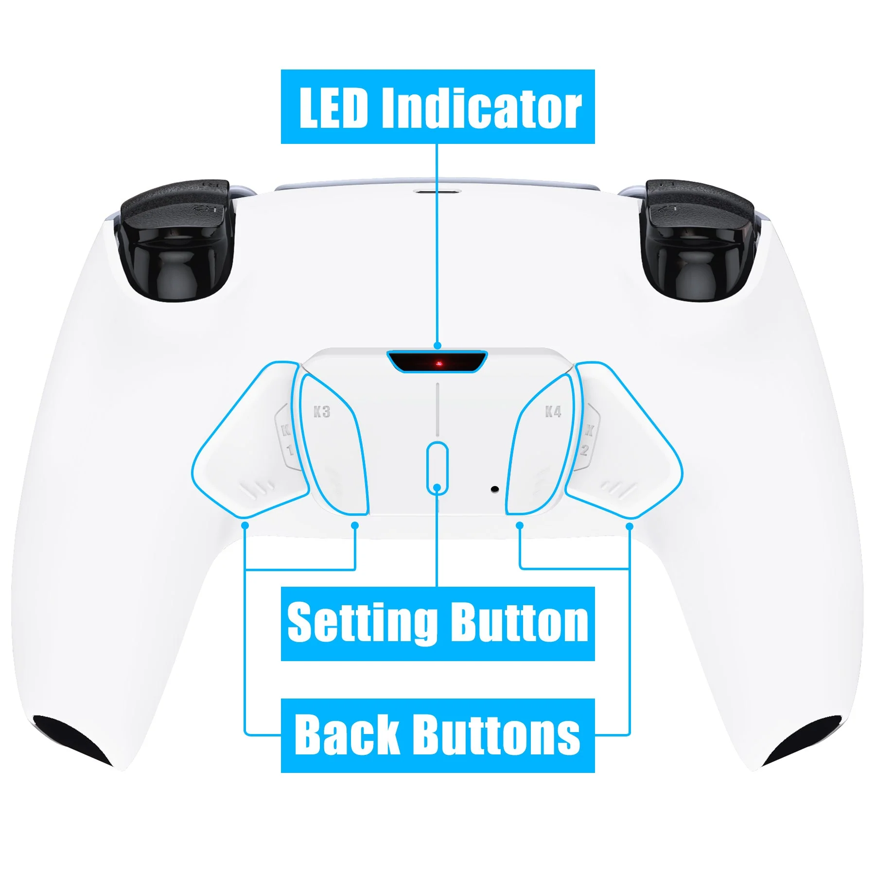 eXtremeRate Remappable RISE4 Remap Kit for PS5 Controller BDM-010/020 - White - Image 4