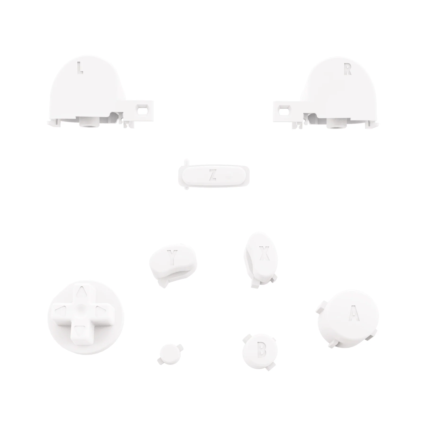 eXtremeRate DIY Replacement Full Set Buttons & Thumbsticks for Nintendo GameCube Controller NGC - White - Image 8
