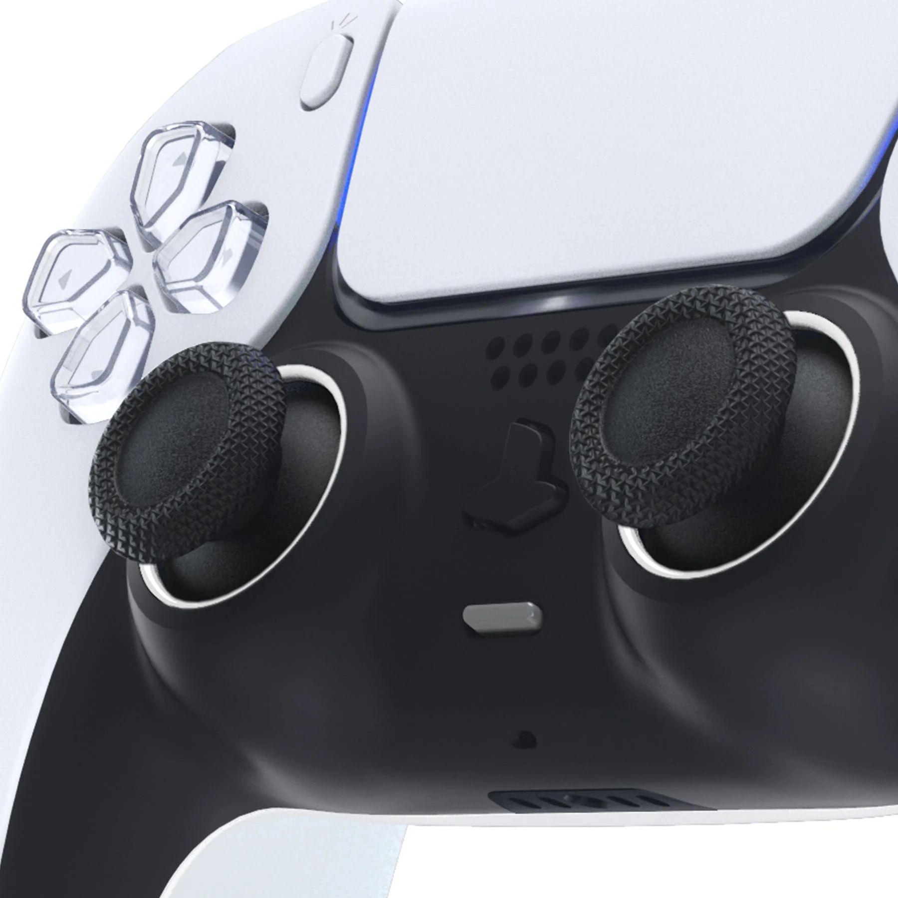 eXtremeRate Custom Replacement Accent Rings for PS5 Controller - White - Image 5