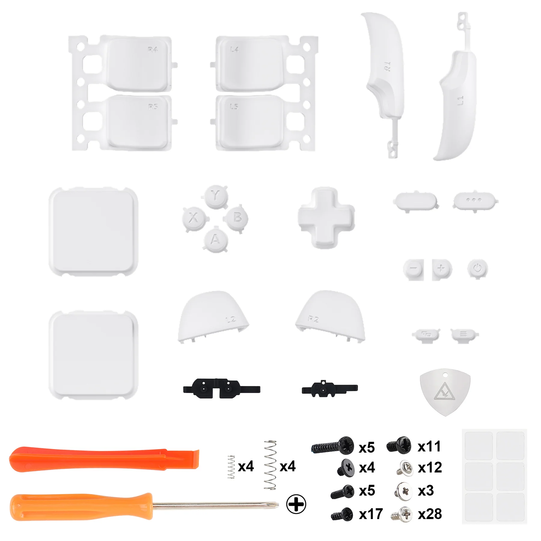 eXtremeRate Replacement Full Set Buttons for Steam Deck LCD - White - Image 2