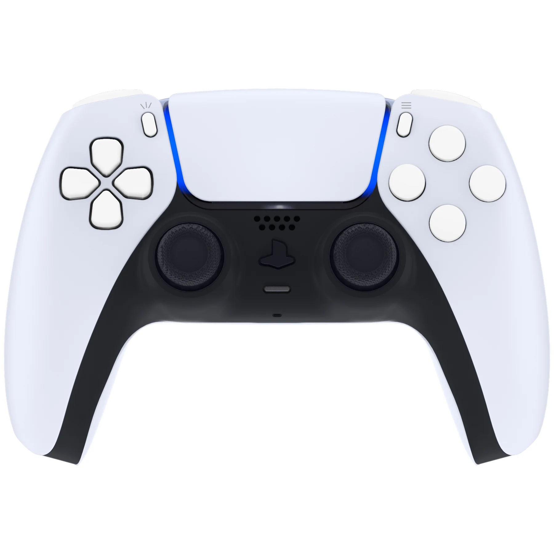 eXtremeRate Replacement Full Set Buttons Compatible with PS5 Controller BDM-030/040/050/060 - White - Image 4