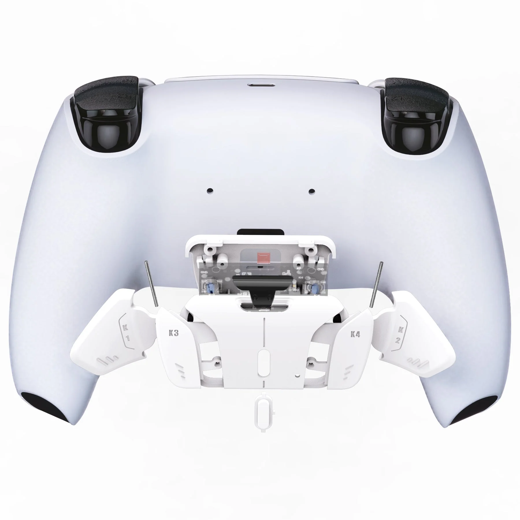 eXtremeRate Replacement Redesigned K1 K2 K3 K4 Back Buttons Housing Shell for eXtremeRate RISE4 Remap Kit, Compatible with PS5 Controller - White - Image 6