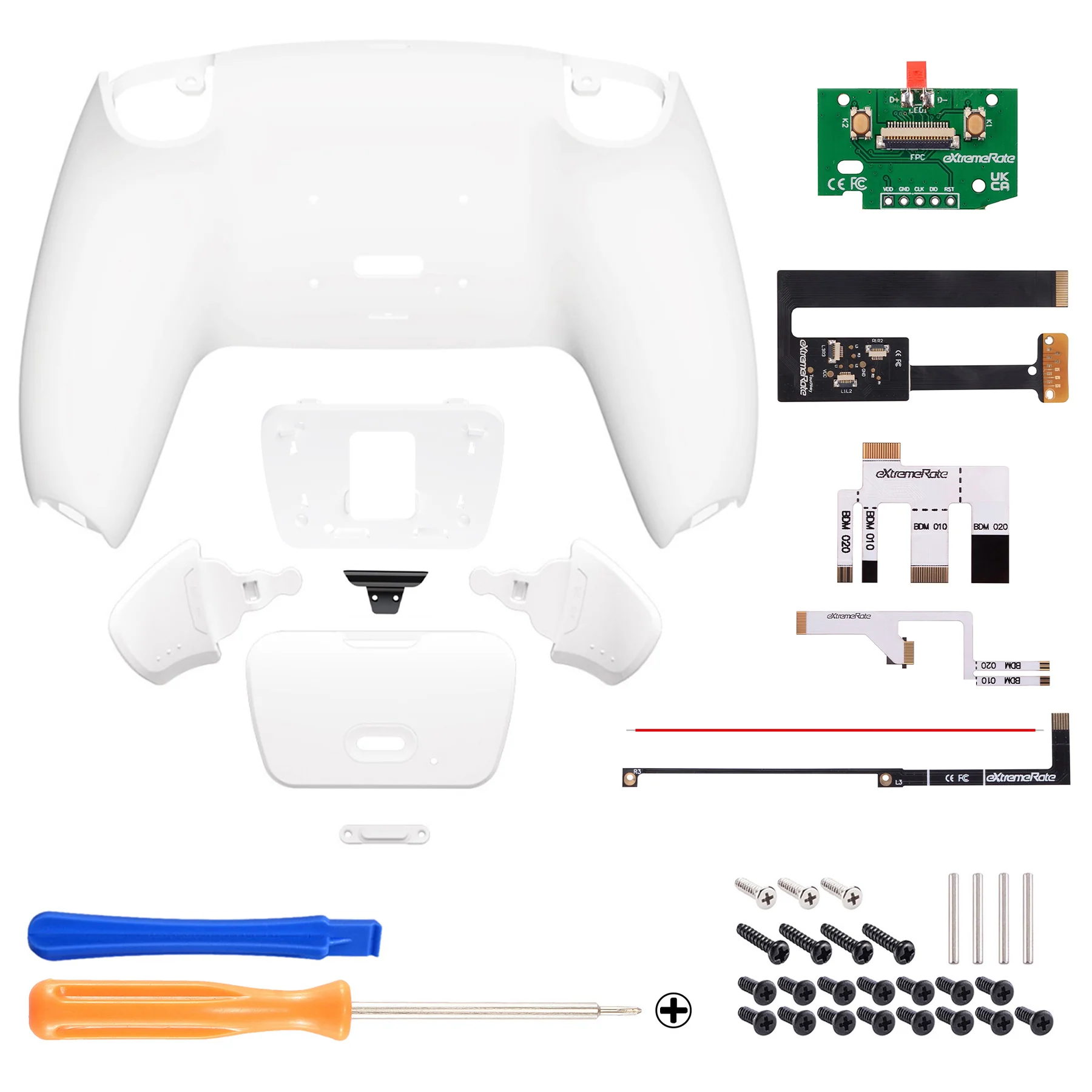 eXtremeRate Remappable Rise 2.0 Remap Kit for PS5 Controller BDM-010 & BDM-020 - White - Image 2