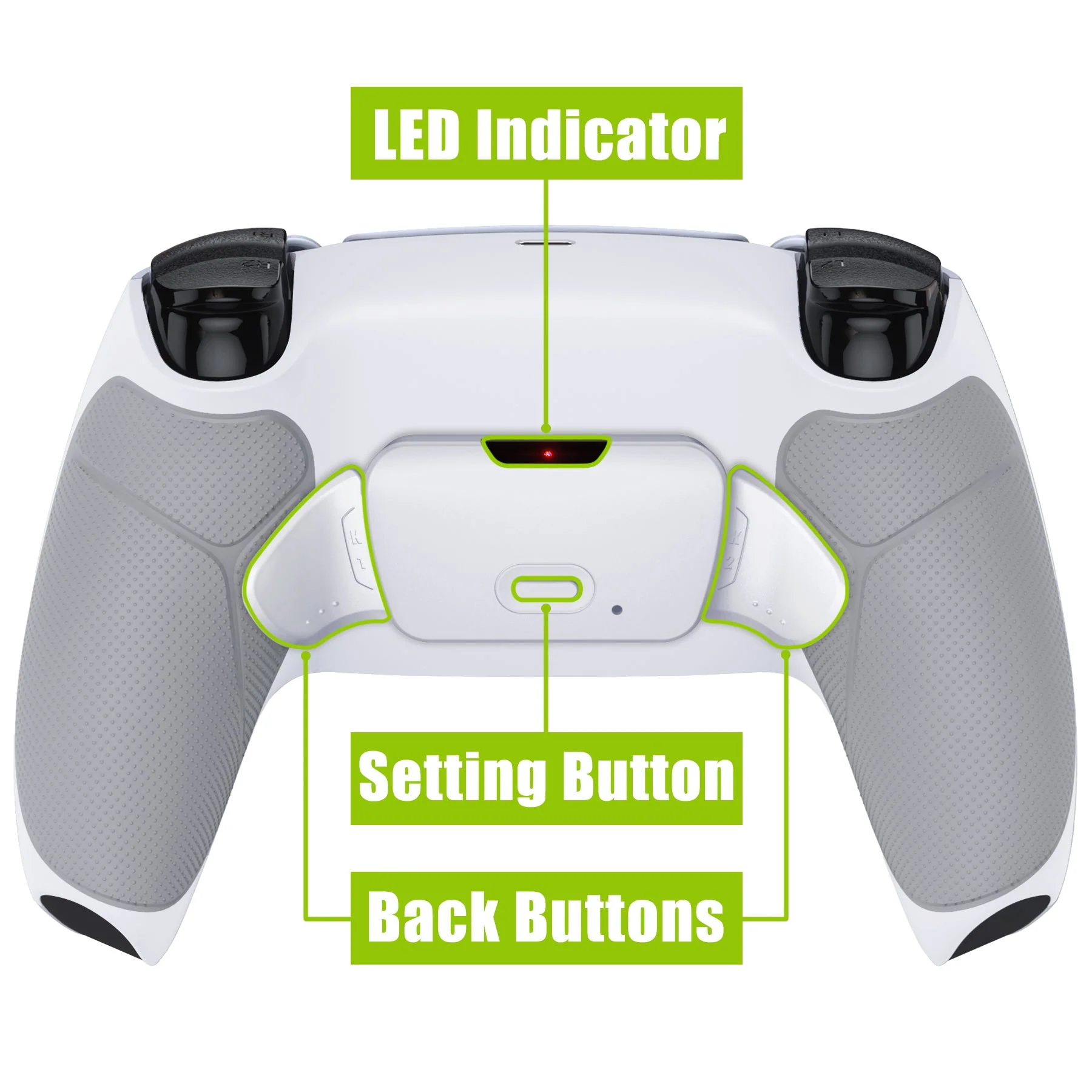 eXtremeRate Remappable Rise 2.0 Remap Kit for PS5 Controller BDM-010 & BDM-020 - Rubberized White - Image 4