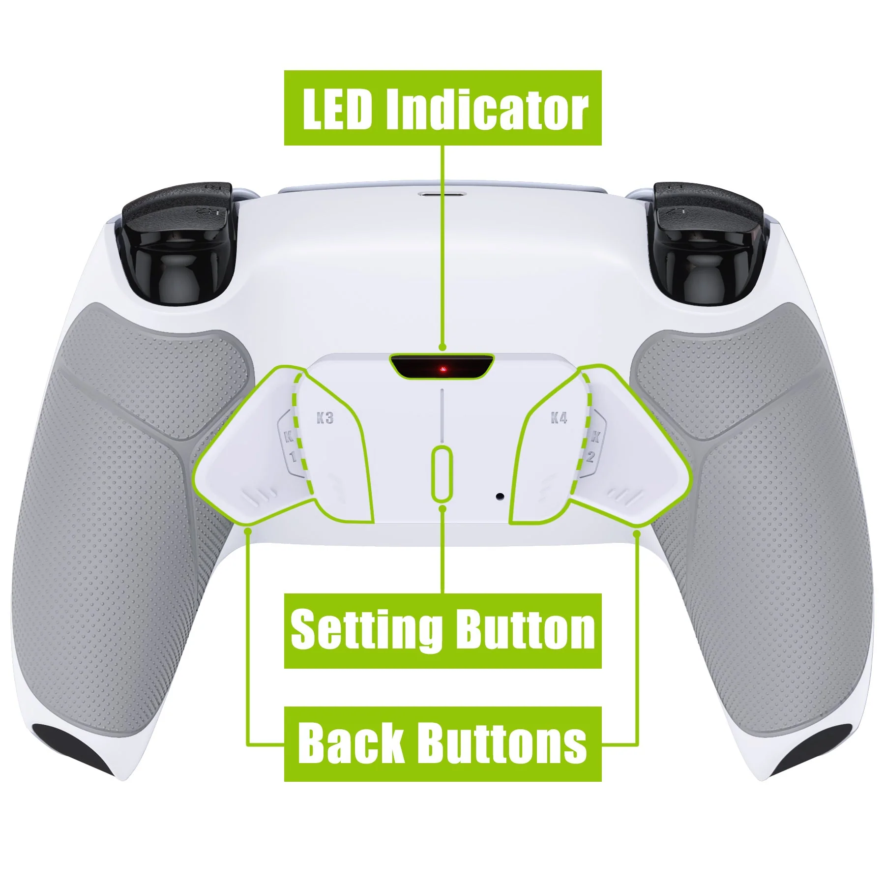 eXtremeRate Remappable RISE4 Remap Kit for PS5 Controller BDM-010/020 - Rubberized White - Image 4