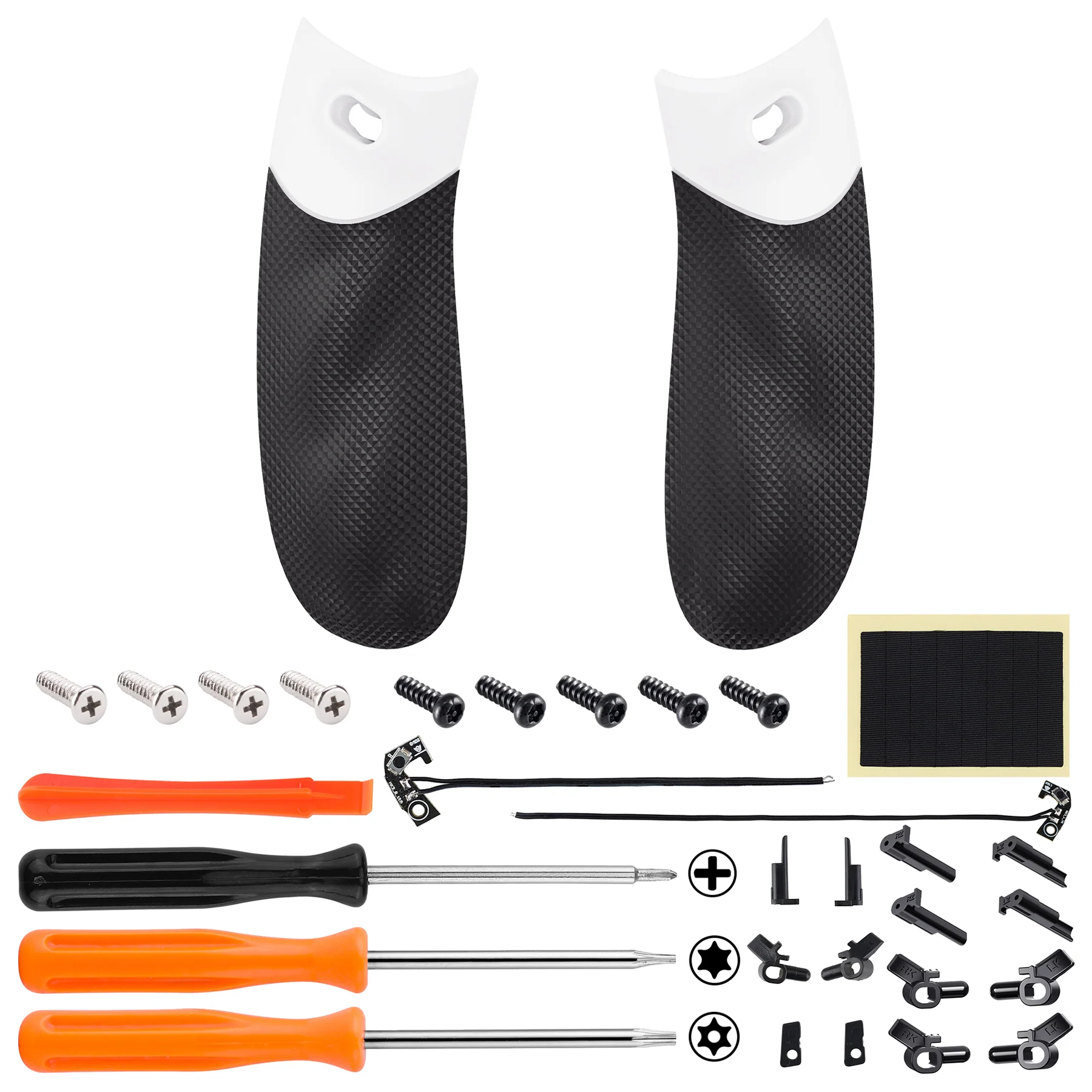 eXtremeRate FLEXOR Clicky Rubberized Side Rails Grips Trigger Stop Kit for Xbox Series X/S Controller & Xbox Core Controller - White - Image 2