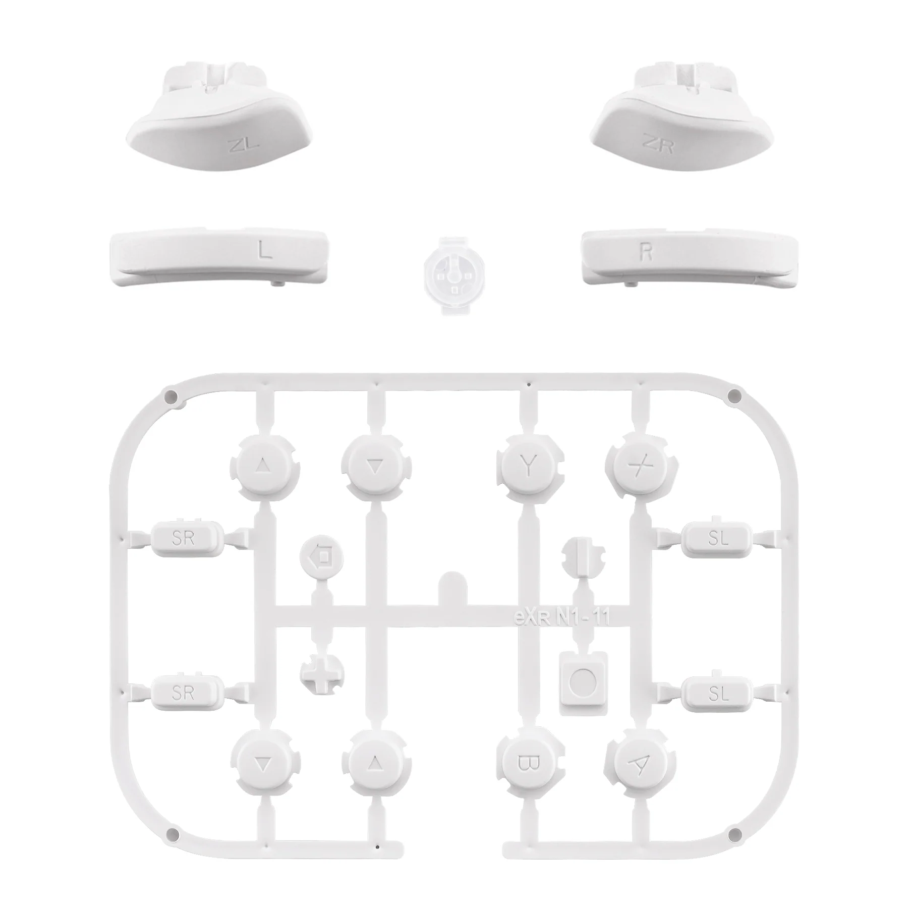 eXtremeRate Replacement Full Set Buttons for Joycon of NS Switch - White - Image 2