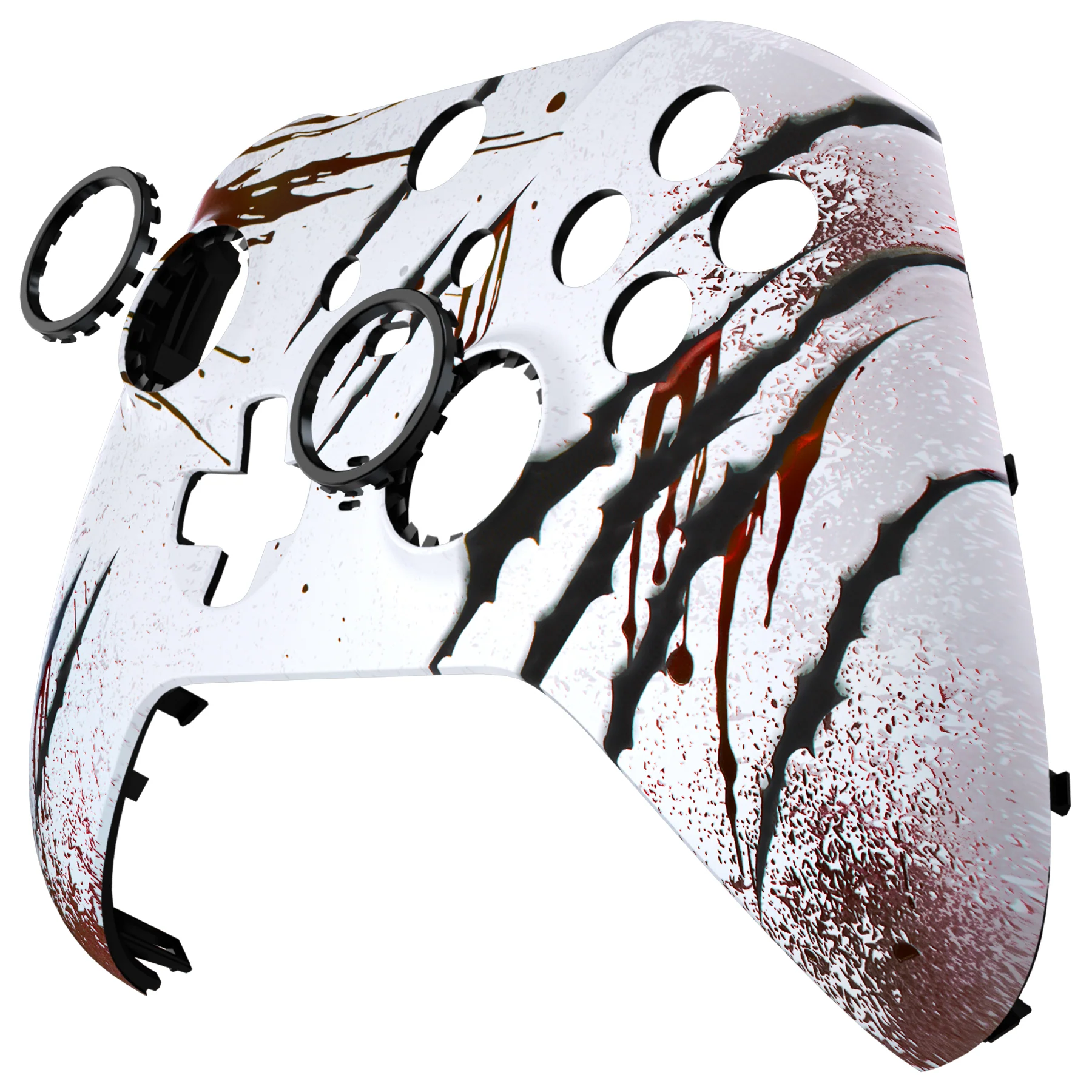 eXtremeRate Replacement Front Housing Shell Case with Accent Rings for Xbox One Elite Series 2 & Elite 2 Core Controller (Model 1797) - Wild Attack - Image 9