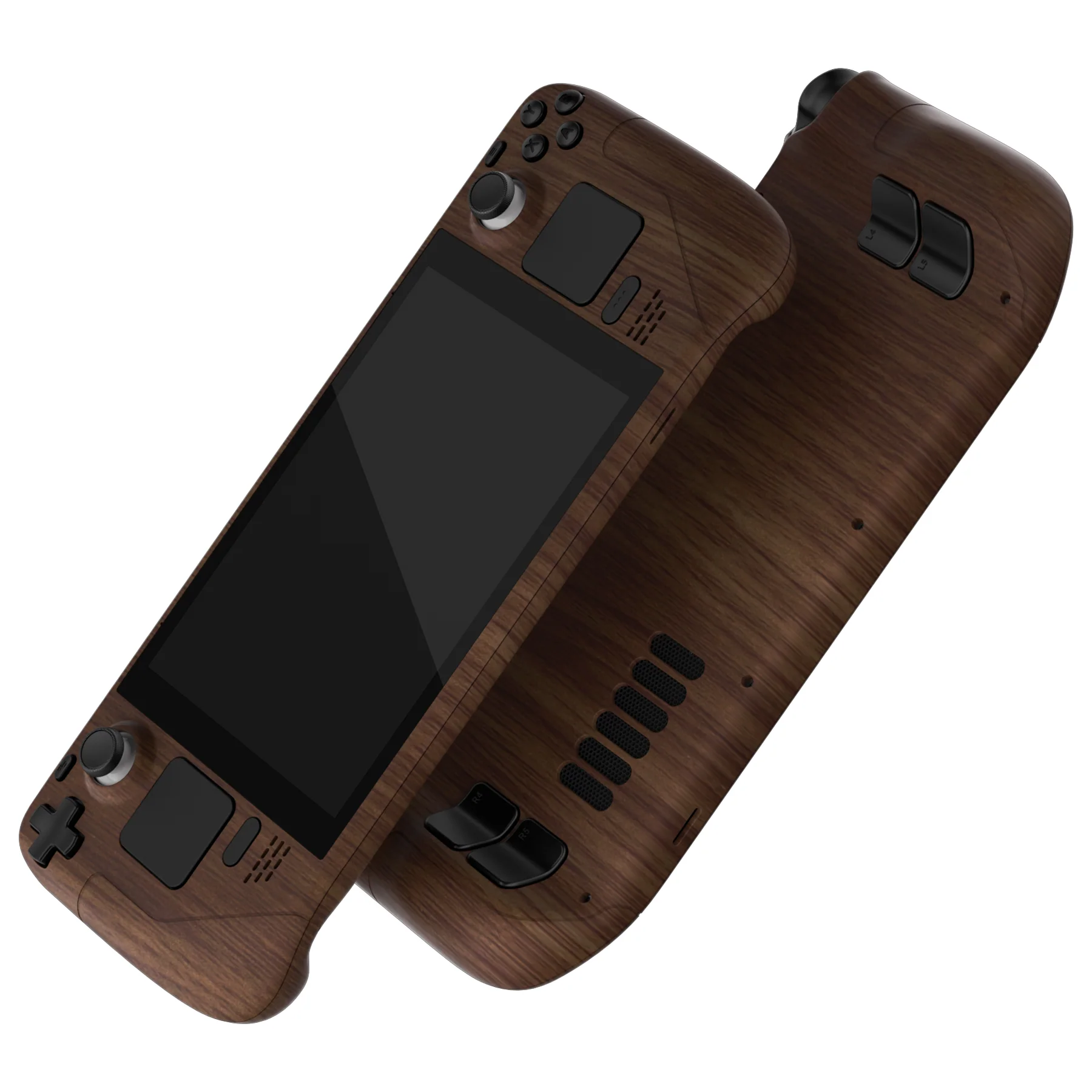 eXtremeRate Custom Full Set Shell with Buttons for Steam Deck LCD - Wood Grain - Image 2