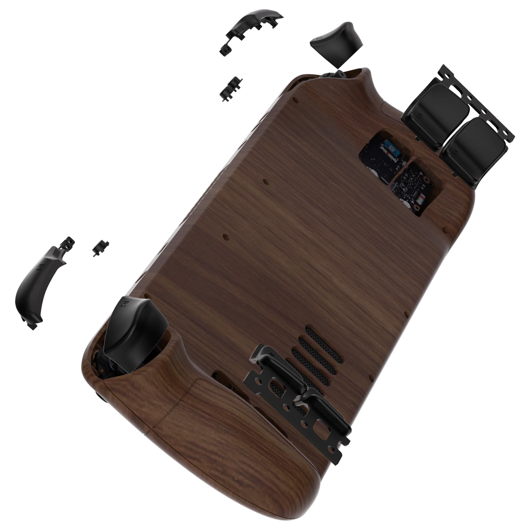 eXtremeRate Custom Full Set Shell with Buttons for Steam Deck LCD - Wood Grain - Image 6