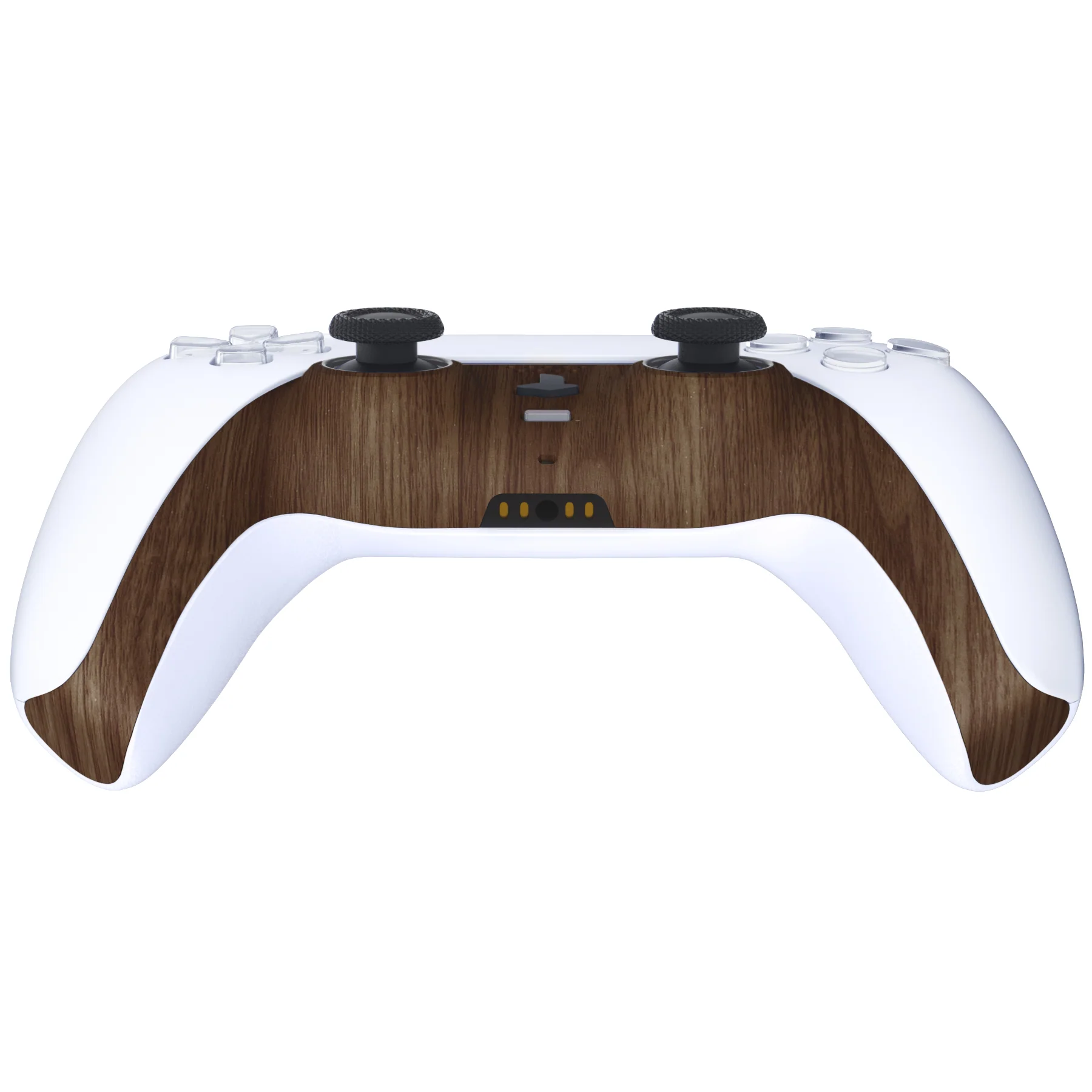 eXtremeRate Replacement Decorative Trim Shell with Accent Rings Compatible with PS5 Controller BDM-010/020/030/040/050 - Wood Grain - Image 6