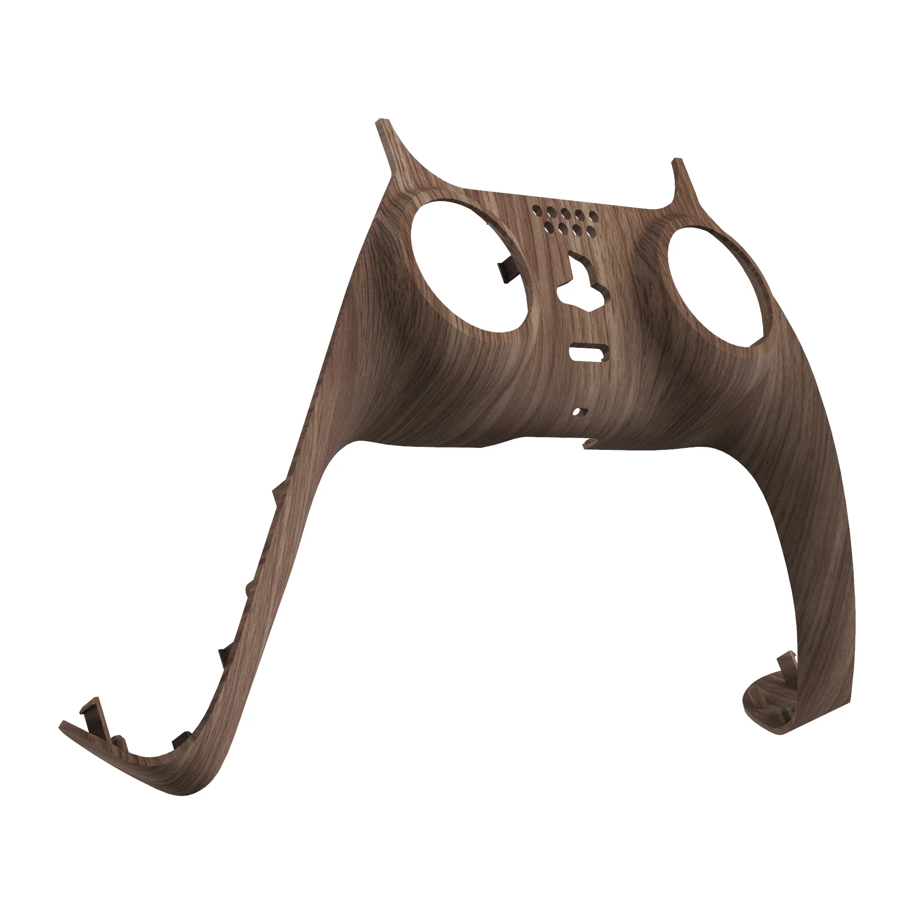 eXtremeRate Replacement Decorative Trim Shell with Accent Rings Compatible with PS5 Controller BDM-010/020/030/040/050 - Wood Grain - Image 9