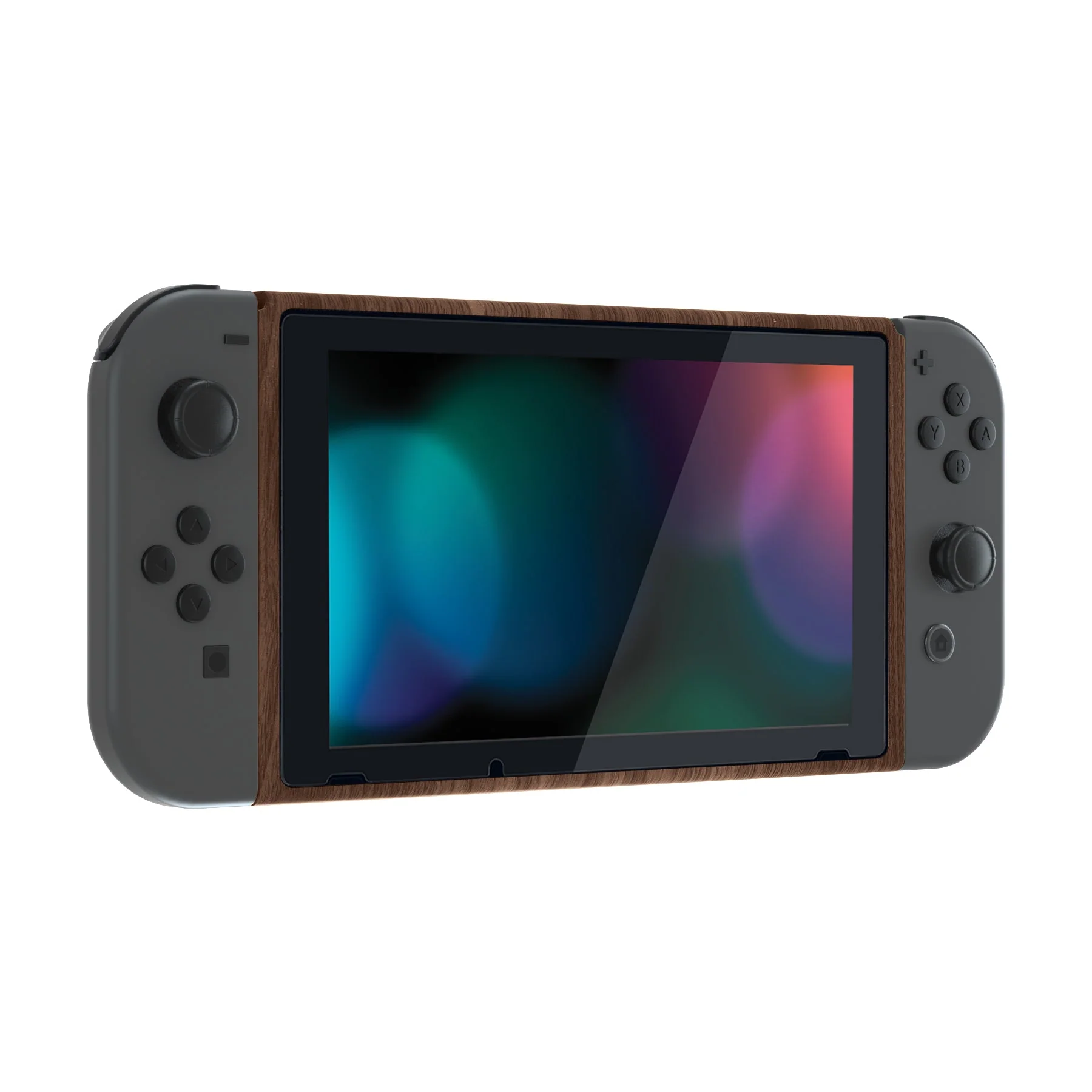 eXtremeRate DIY Replacement Housing Shell Front Frame with Volume Up Down Power Buttons for NS Switch Console - Wood Grain - Image 5