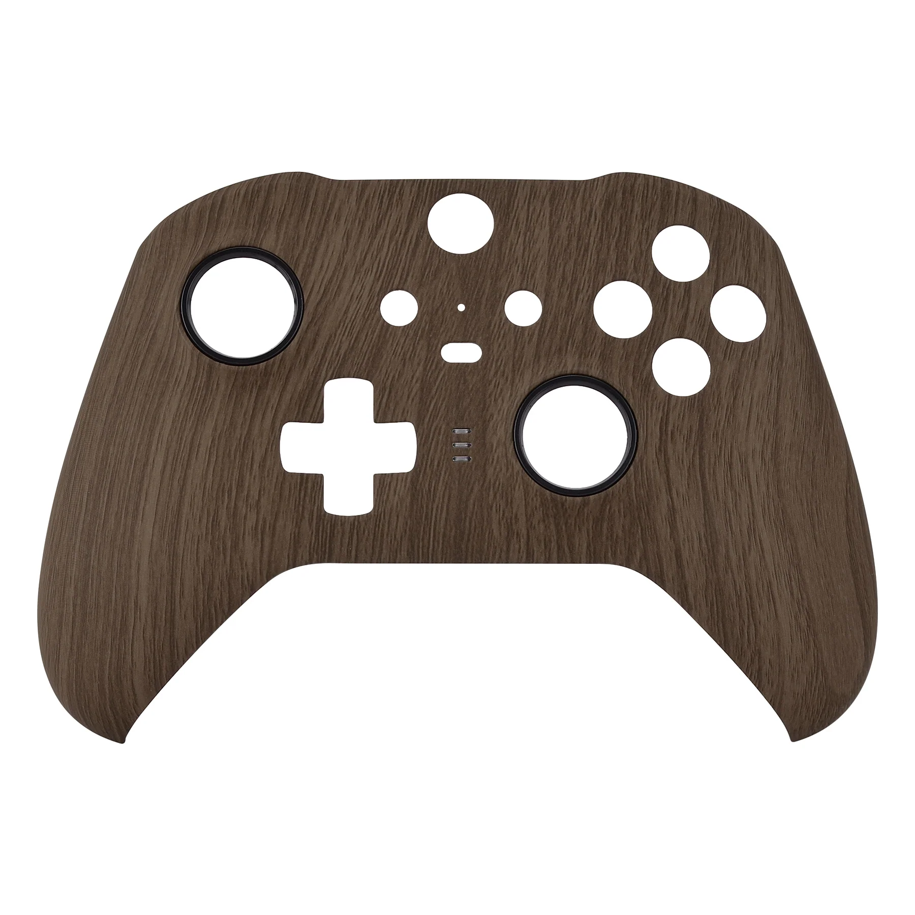 eXtremeRate Replacement Front Housing Shell Case with Accent Rings for Xbox One Elite Series 2 & Elite 2 Core Controller (Model 1797) - Wood Grain - Image 8