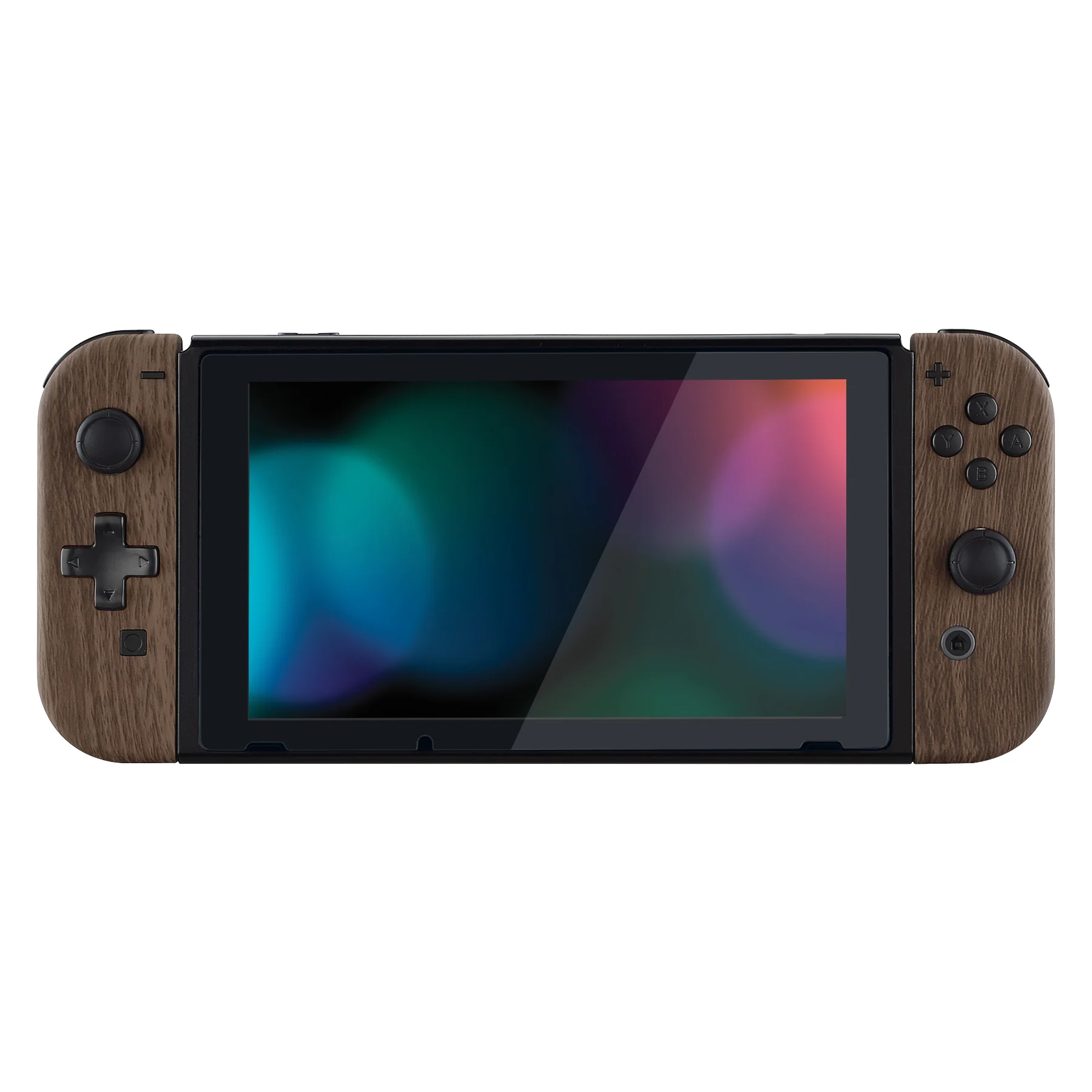 eXtremeRate Dpad Version Replacement Full Set Shell Case with Buttons for Joycon of NS Switch - Wood Grain - Image 4