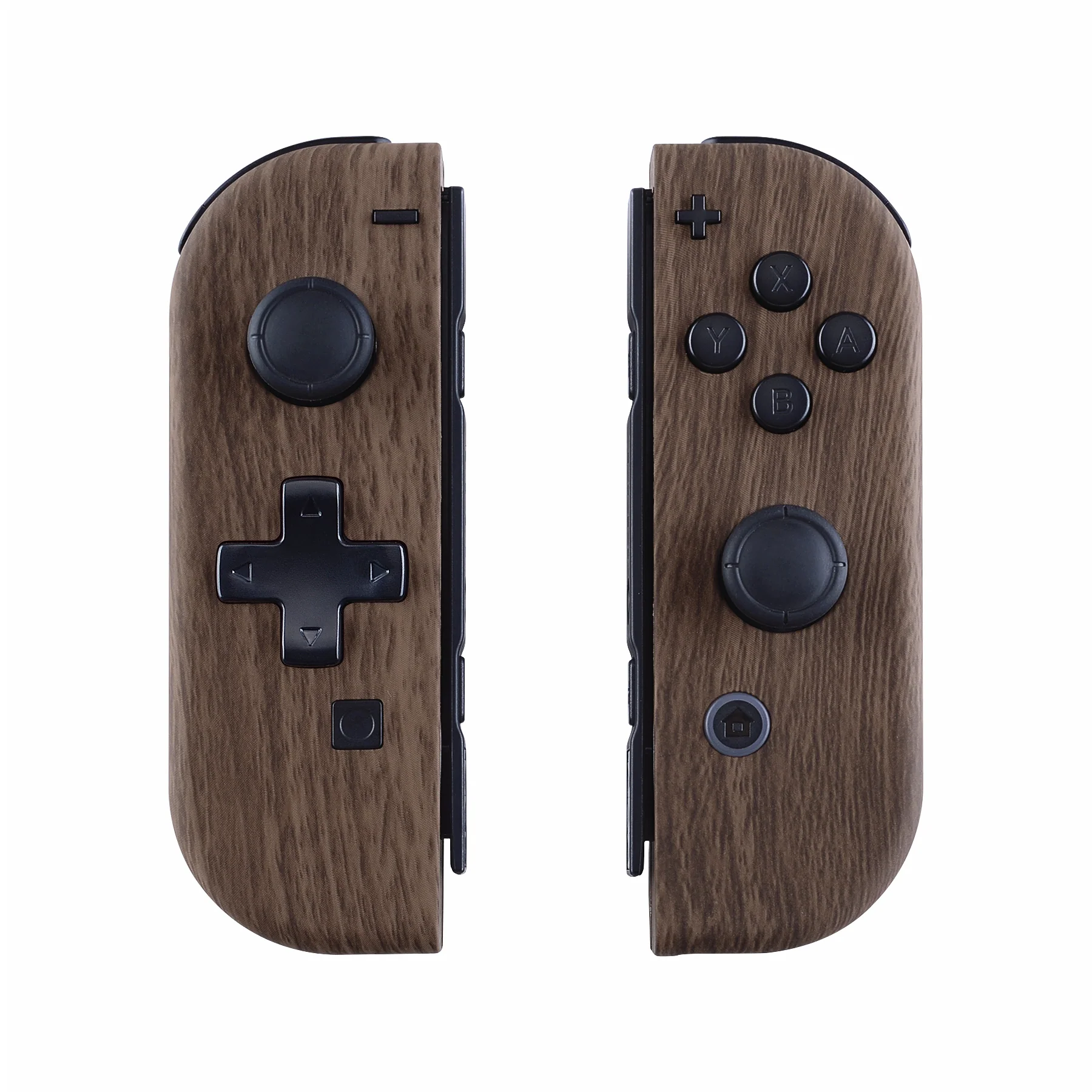 eXtremeRate Dpad Version Replacement Full Set Shell Case with Buttons for Joycon of NS Switch - Wood Grain - Image 8