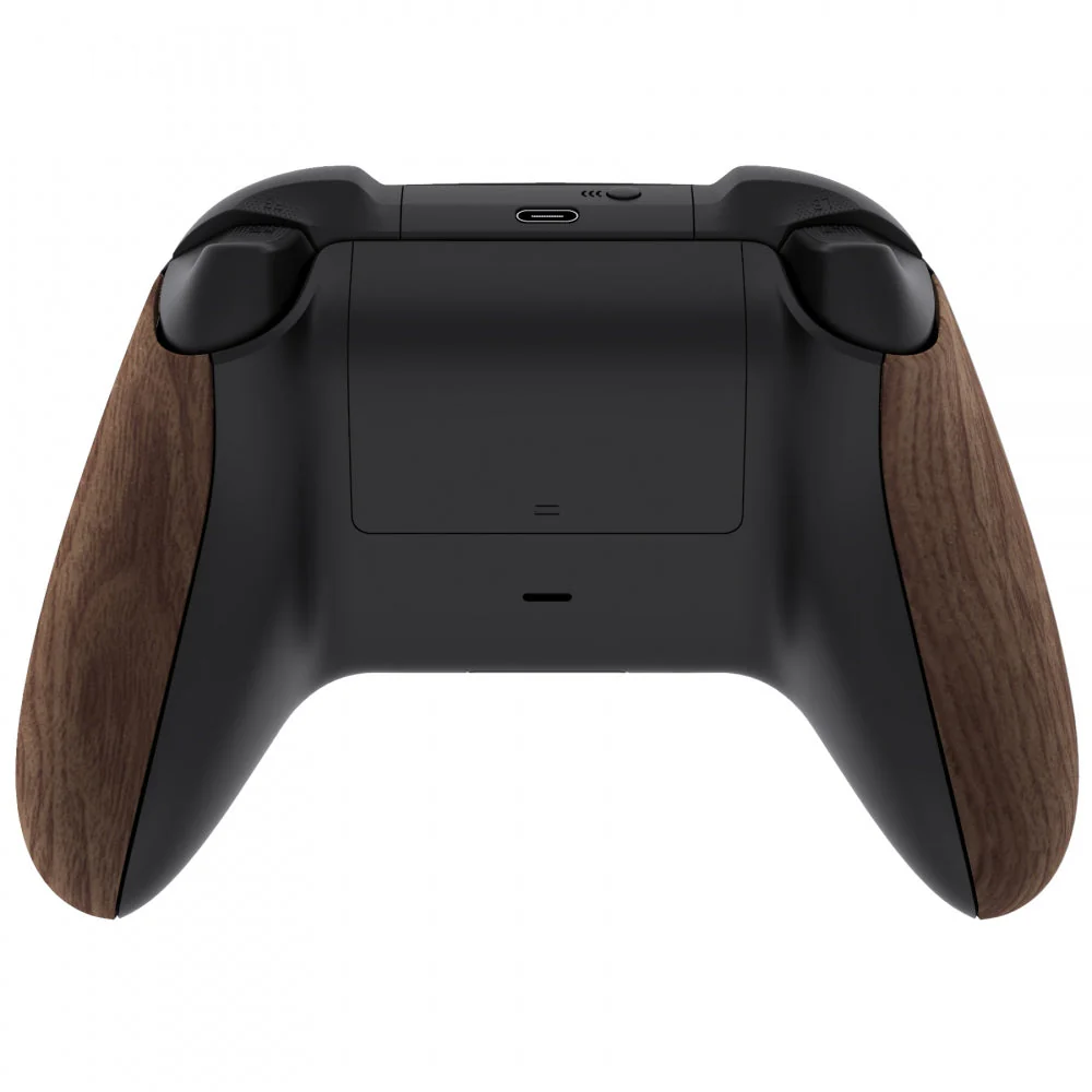 eXtremeRate Replacement Non-Slip Side Rails Grip Back Panels for Xbox Series X & S Controller - Wood Grain - Image 4