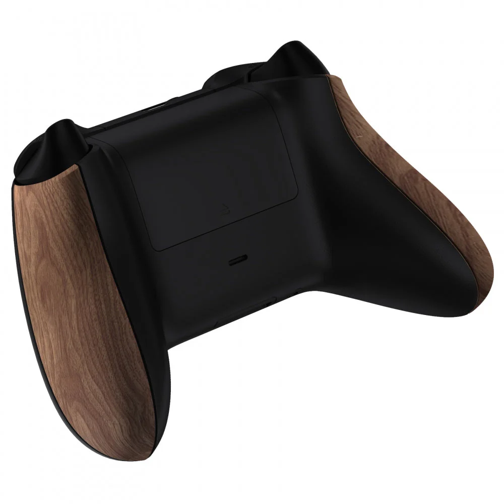 eXtremeRate Replacement Non-Slip Side Rails Grip Back Panels for Xbox Series X & S Controller - Wood Grain - Image 6