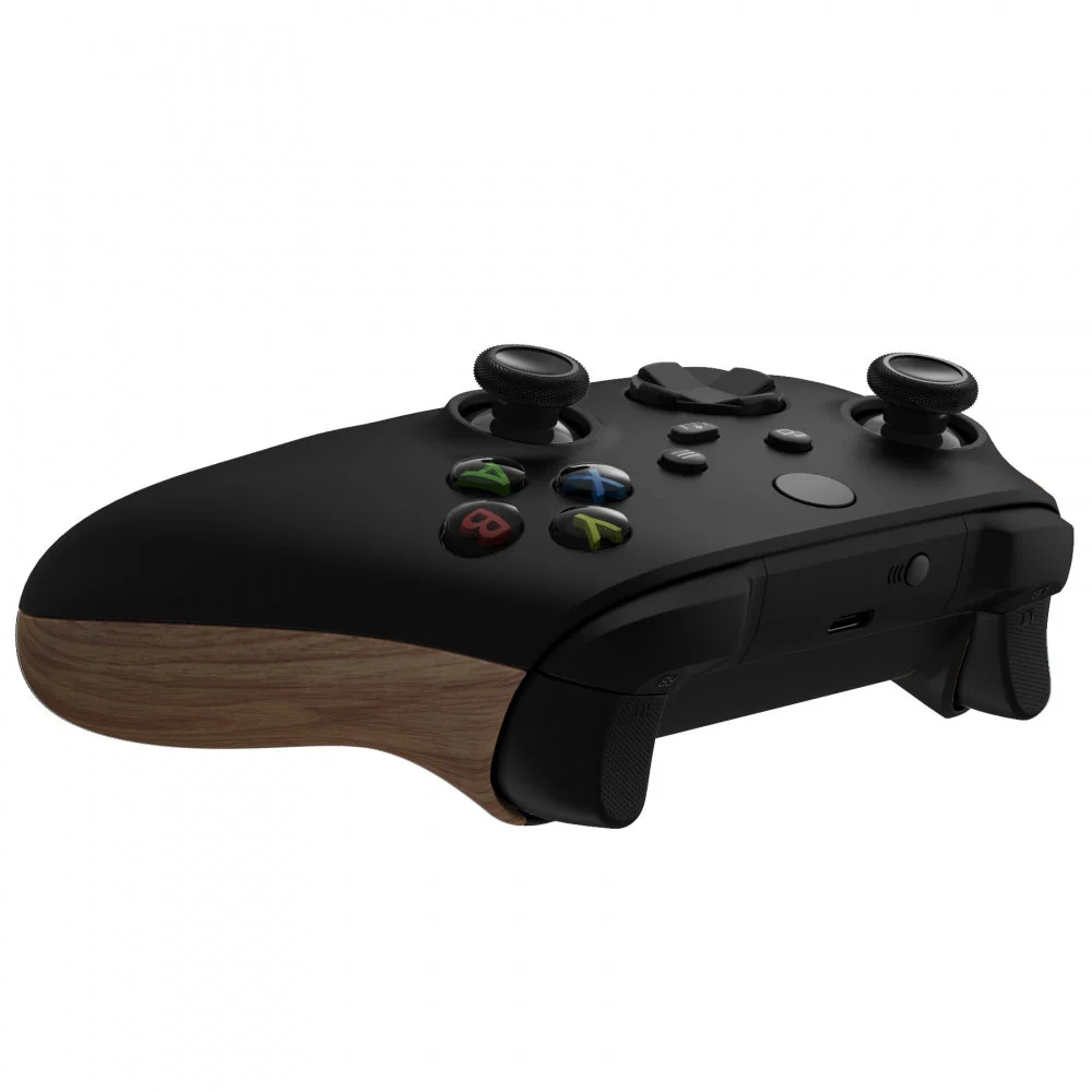 eXtremeRate Replacement Non-Slip Side Rails Grip Back Panels for Xbox Series X & S Controller - Wood Grain - Image 7