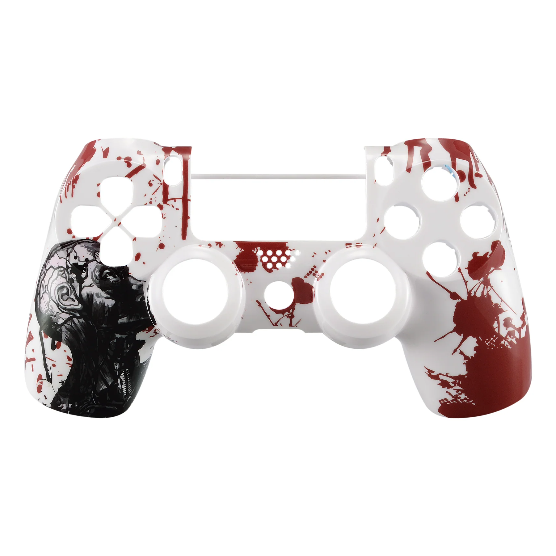 eXtremeRate Replacement Front Housing Shell for PS4 Slim Pro Controller Controller (CUH-ZCT2 JDM-040/050/055) - Zombie Blood - Image 2