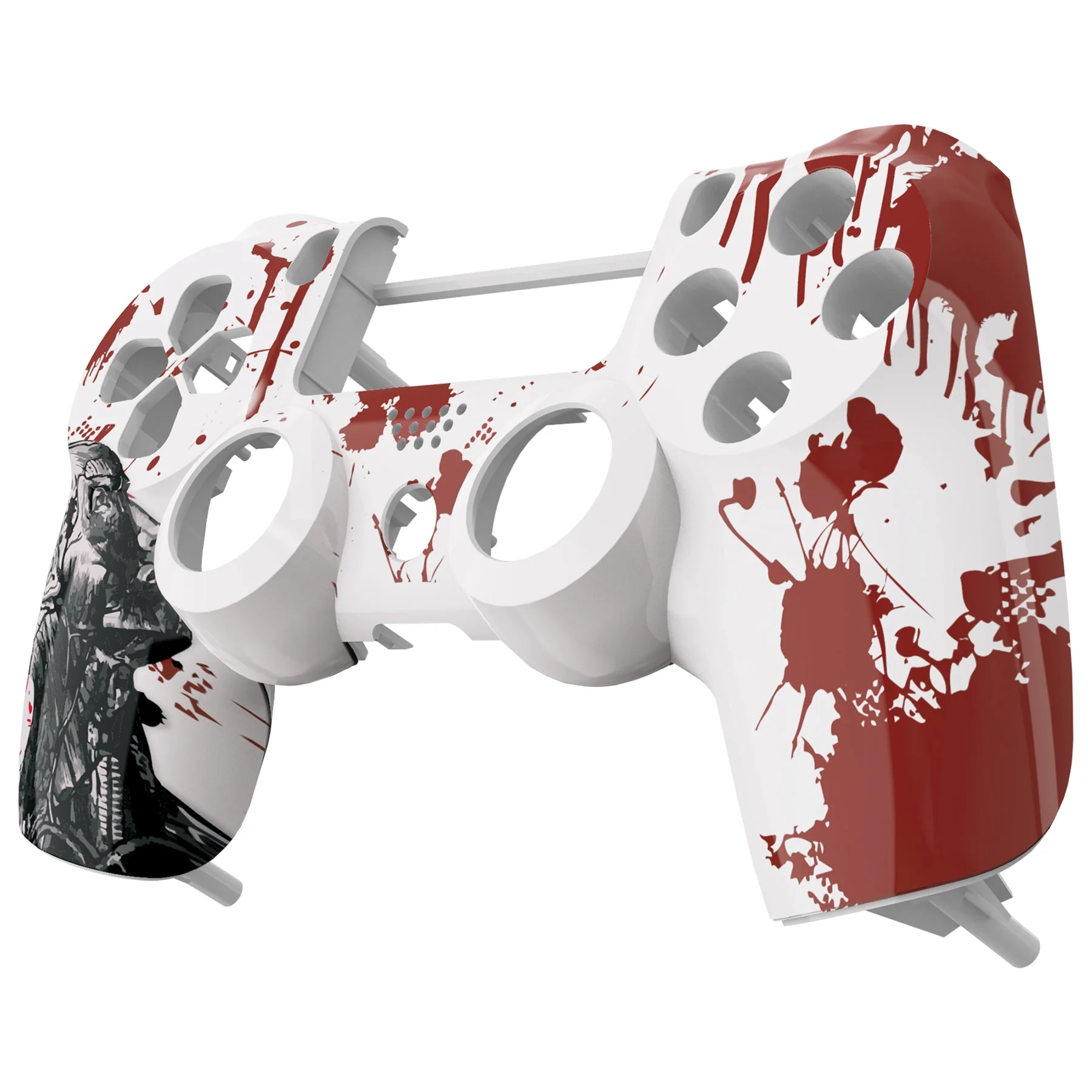 eXtremeRate Replacement Front Housing Shell for PS4 Slim Pro Controller Controller (CUH-ZCT2 JDM-040/050/055) - Zombie Blood - Image 5
